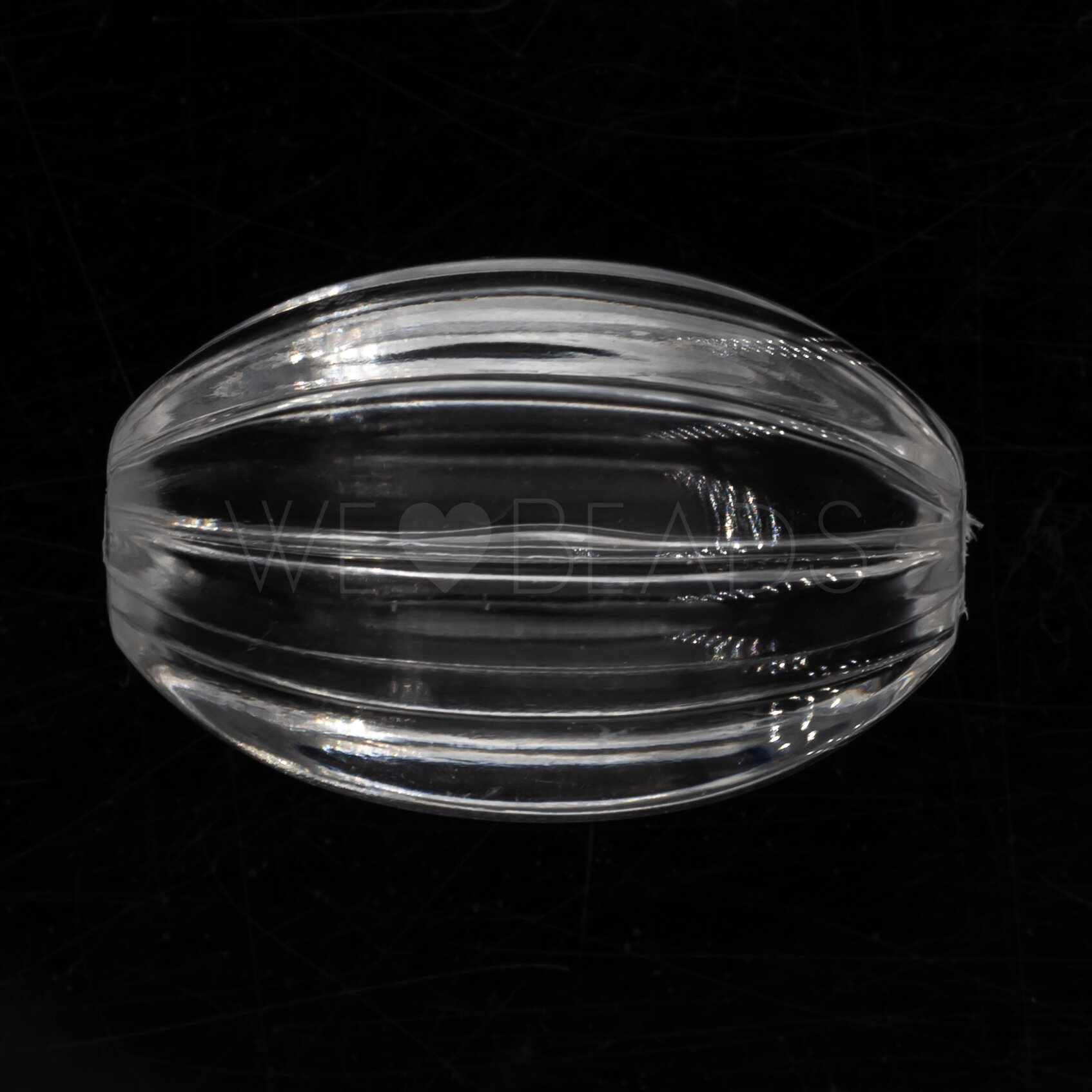 20x14 oval Perle in Kristall