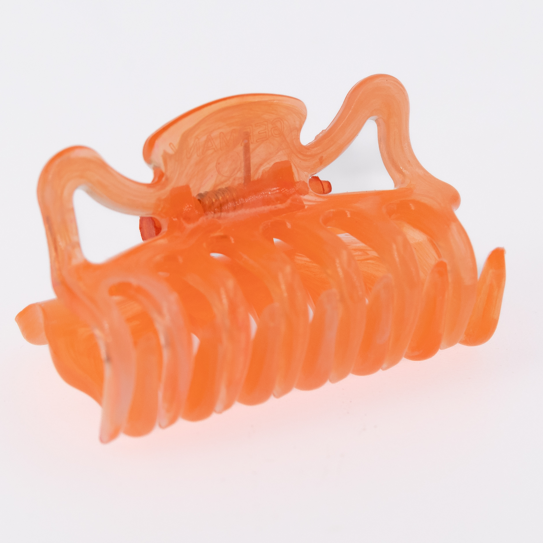 Haarklammer in Neon Lachs, klein