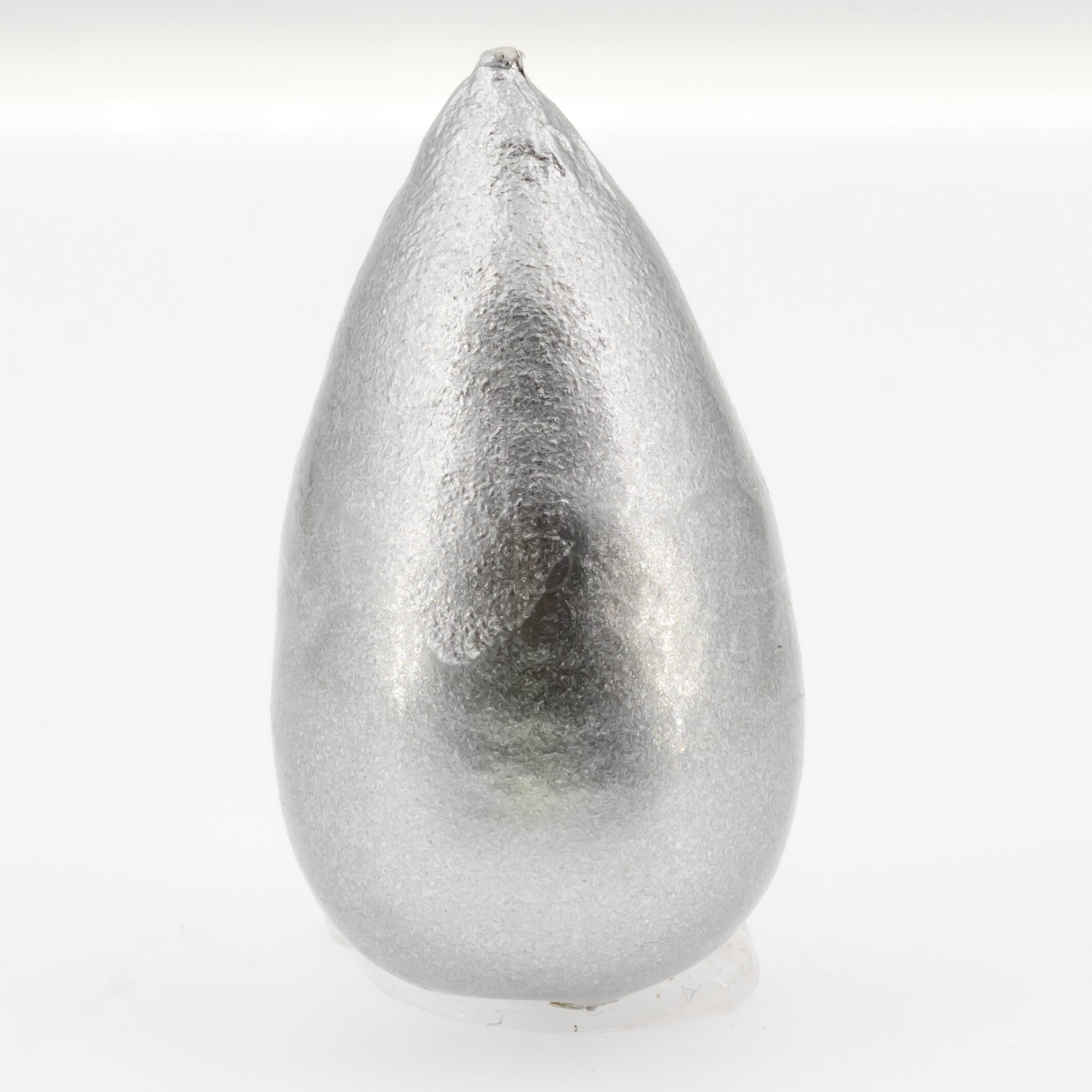 40x23 Paper-Mache Bead Tropfen in silbergrau