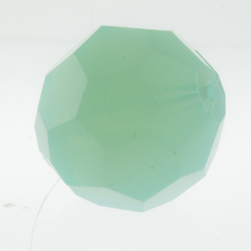 6mm  facettierte Rundperle in  bermuda türkis   Opal