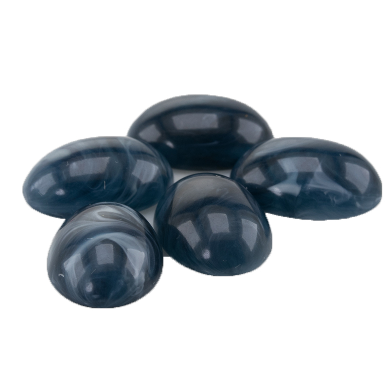14x10 Oval Cabochon  - blue Marbled,