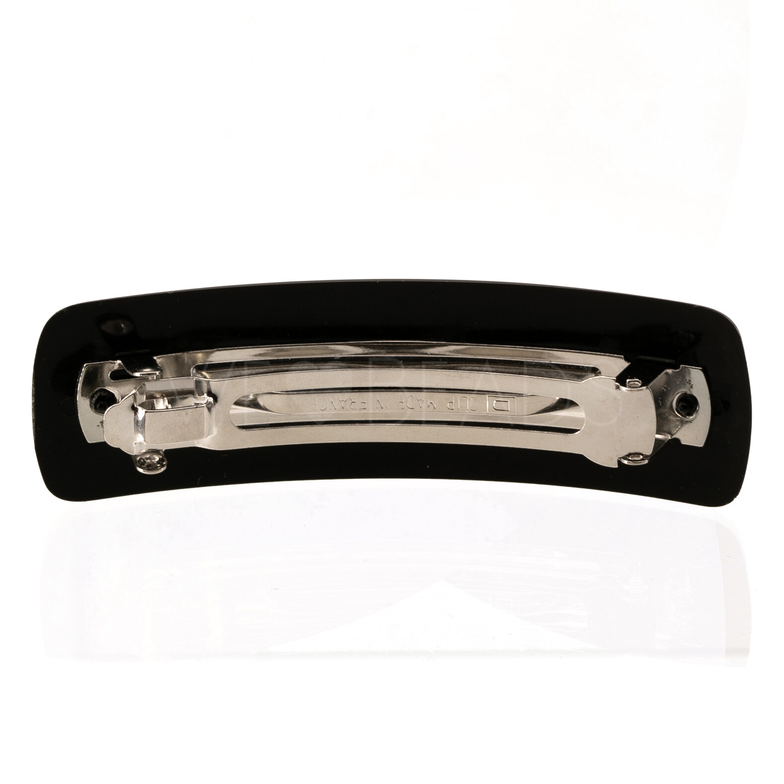 Patentspange Rechteck in schwarz 