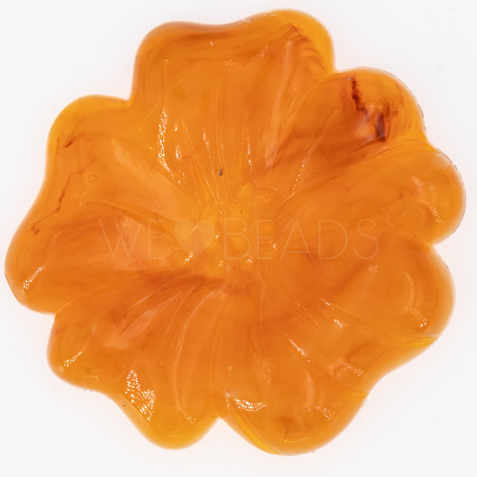 49mm Flower Cabochon in amber
