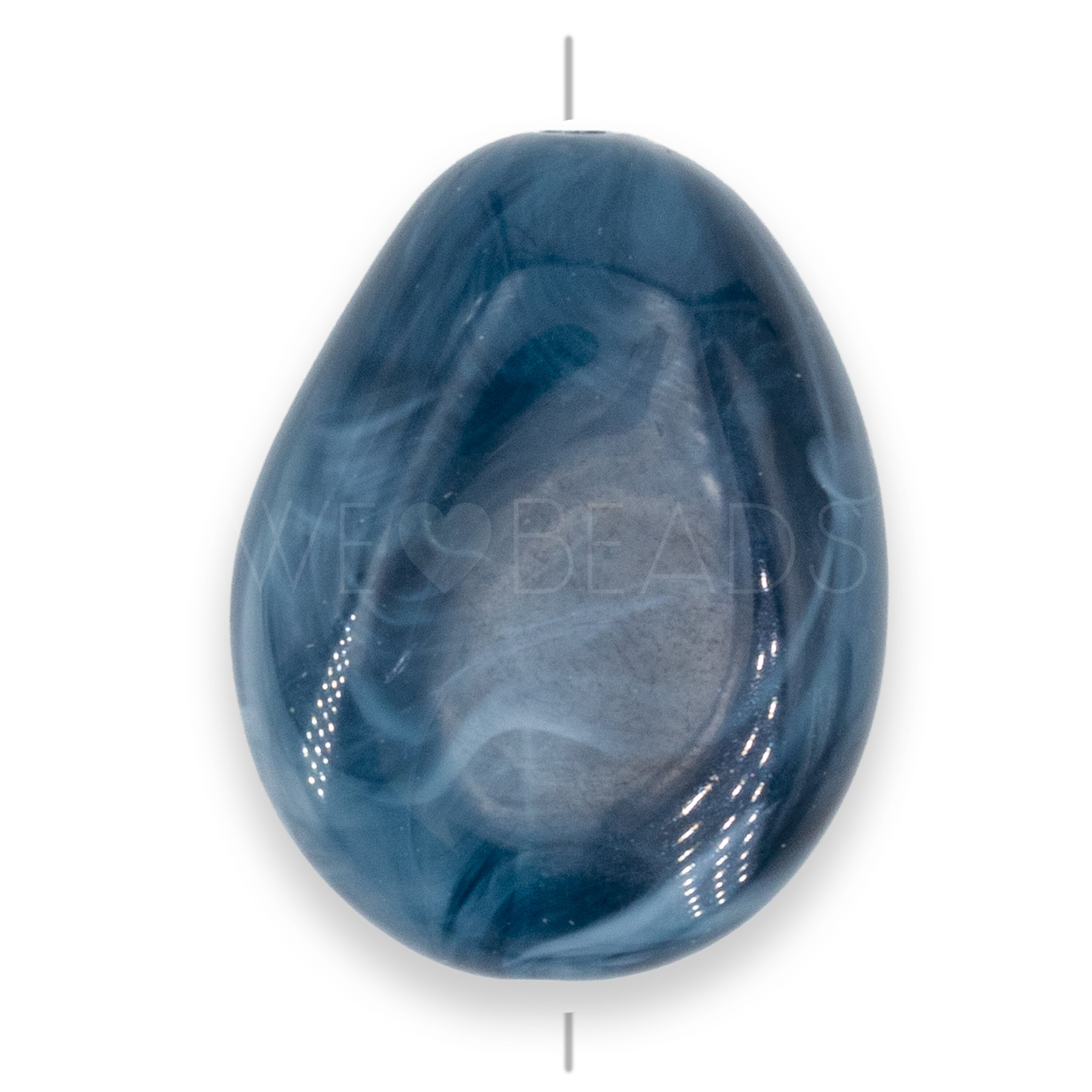 22x17 Perle Barock in blau