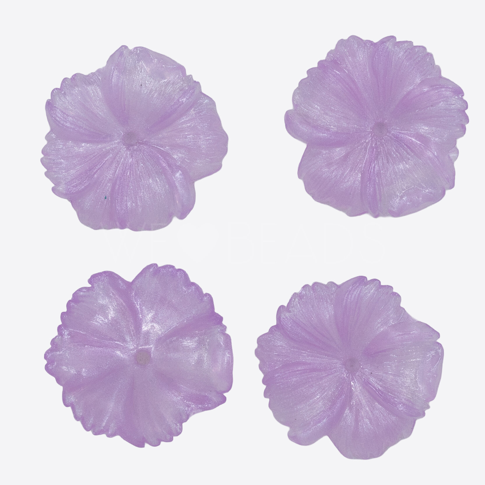18mm Flower Beads in pastel pink