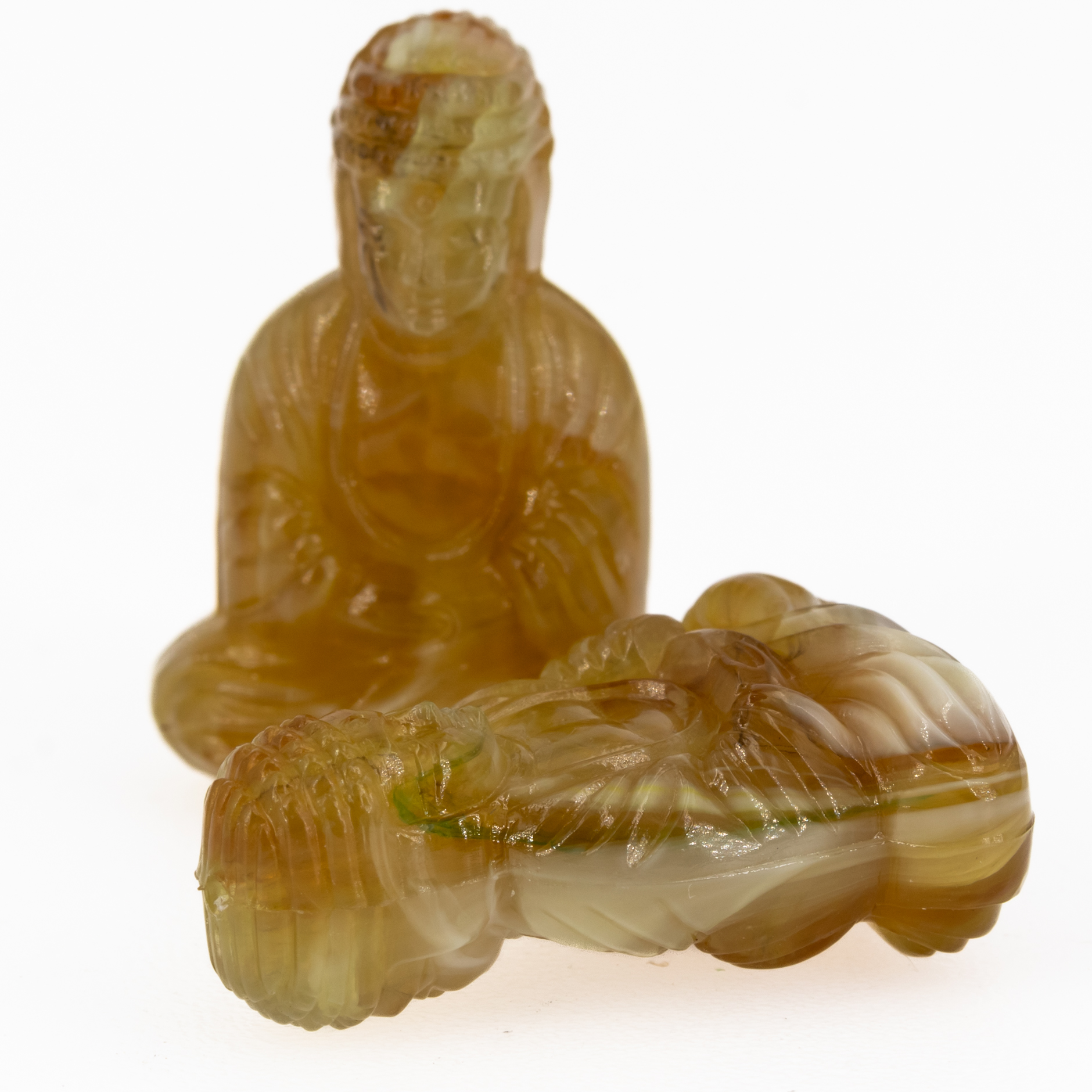 25x18 Buddha-Perle sitzend in beige Marmor