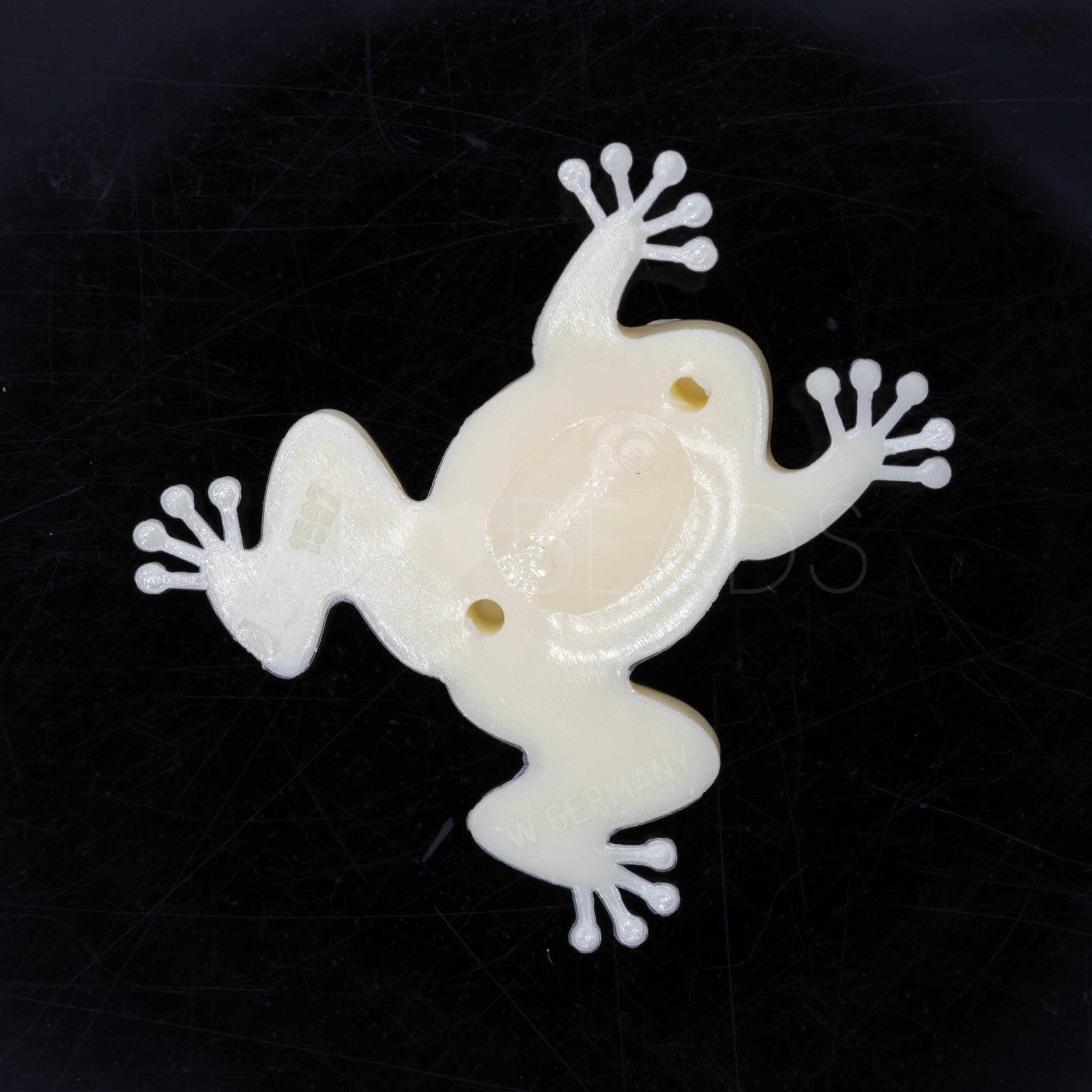 35mm frosch Cabochon in ivory