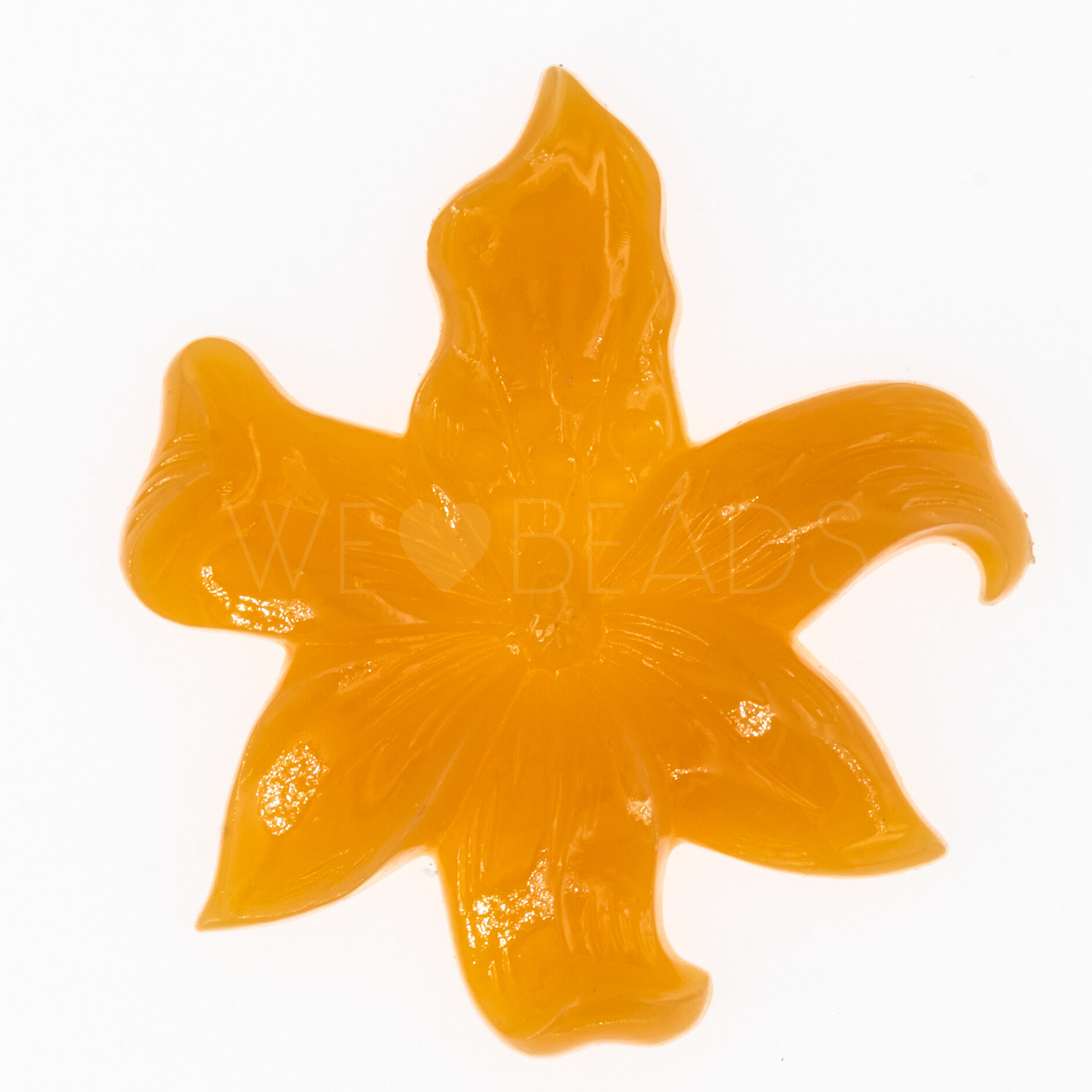 49mm Flower Cabochon in honey yellow