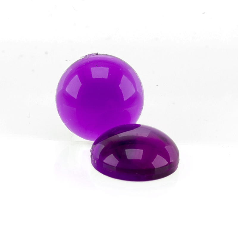 10mm Cabochon oval - lila Transparent
