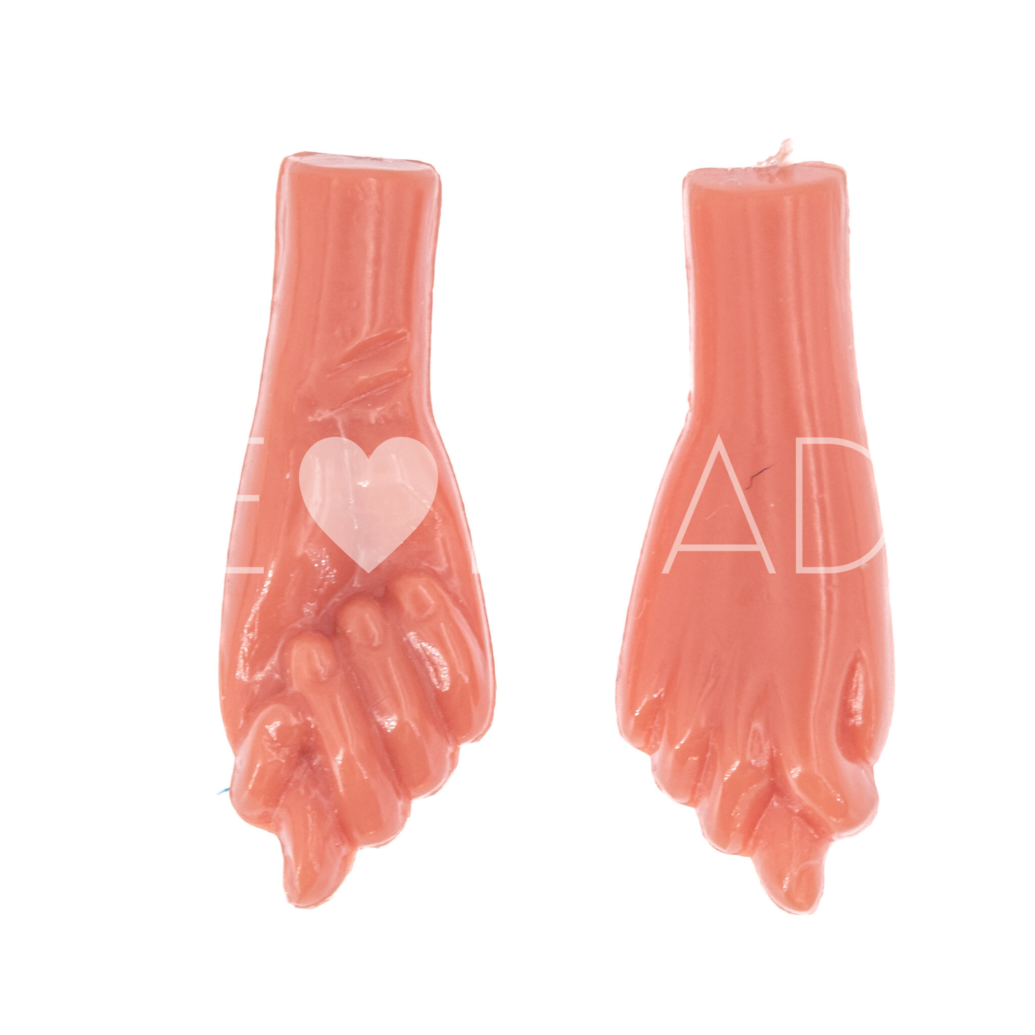 16x6 Hand  in coral Opaque