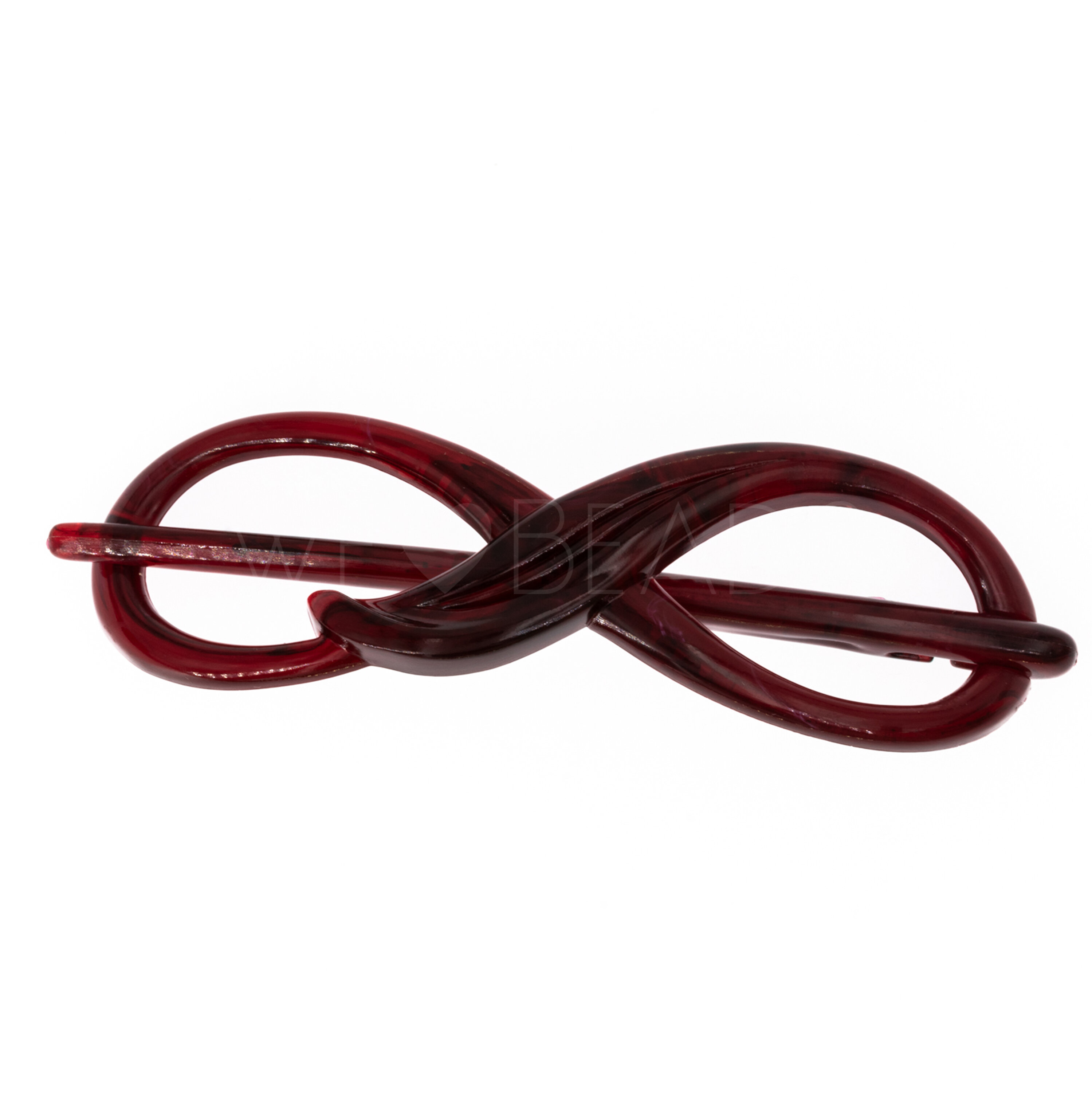 Libellenspange in Weinrot Marmor, medium