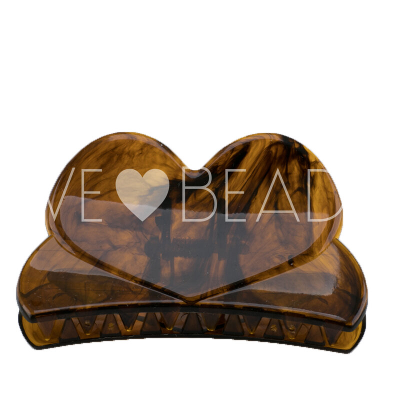 Herz Haarspange in Havanna Large