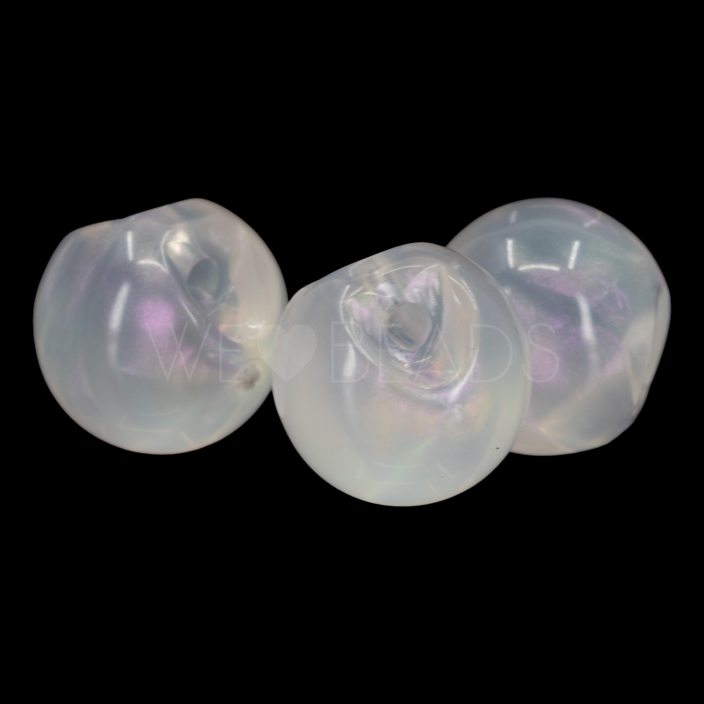 12mm Rund Knopf perle in crystall iride