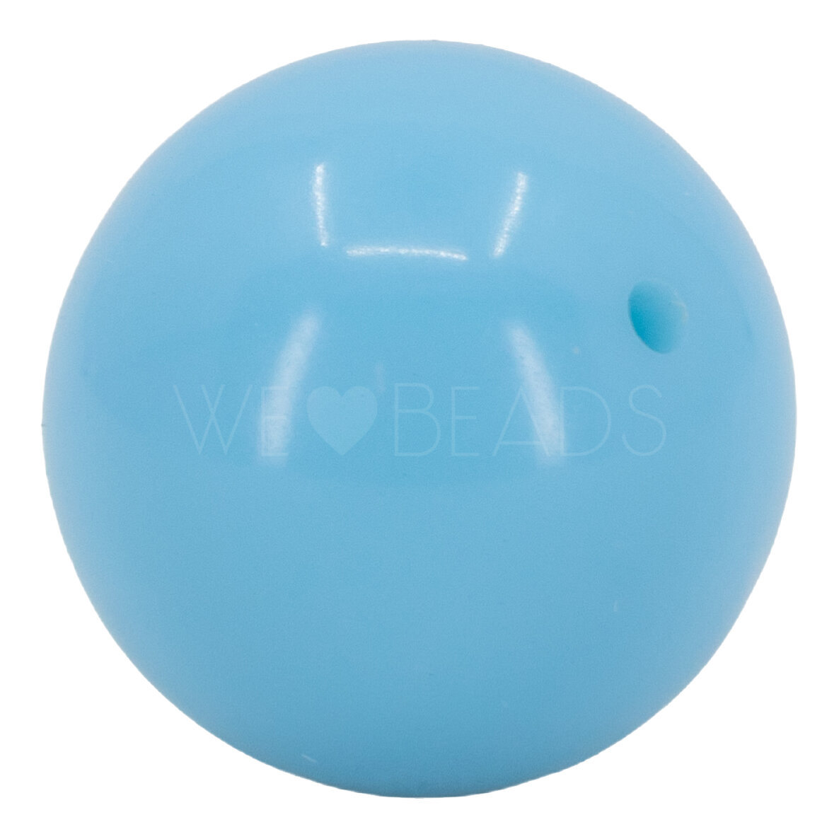 14mm Roundbead in pastel blue Opaque