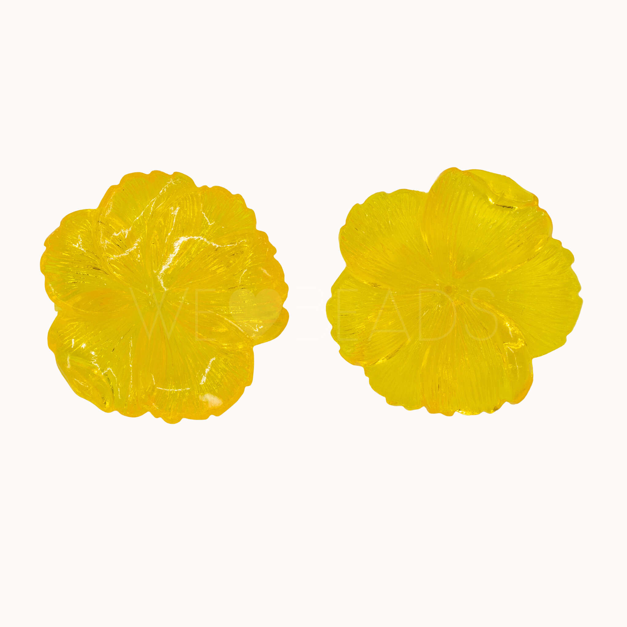 33mm Blume Perle in gelb