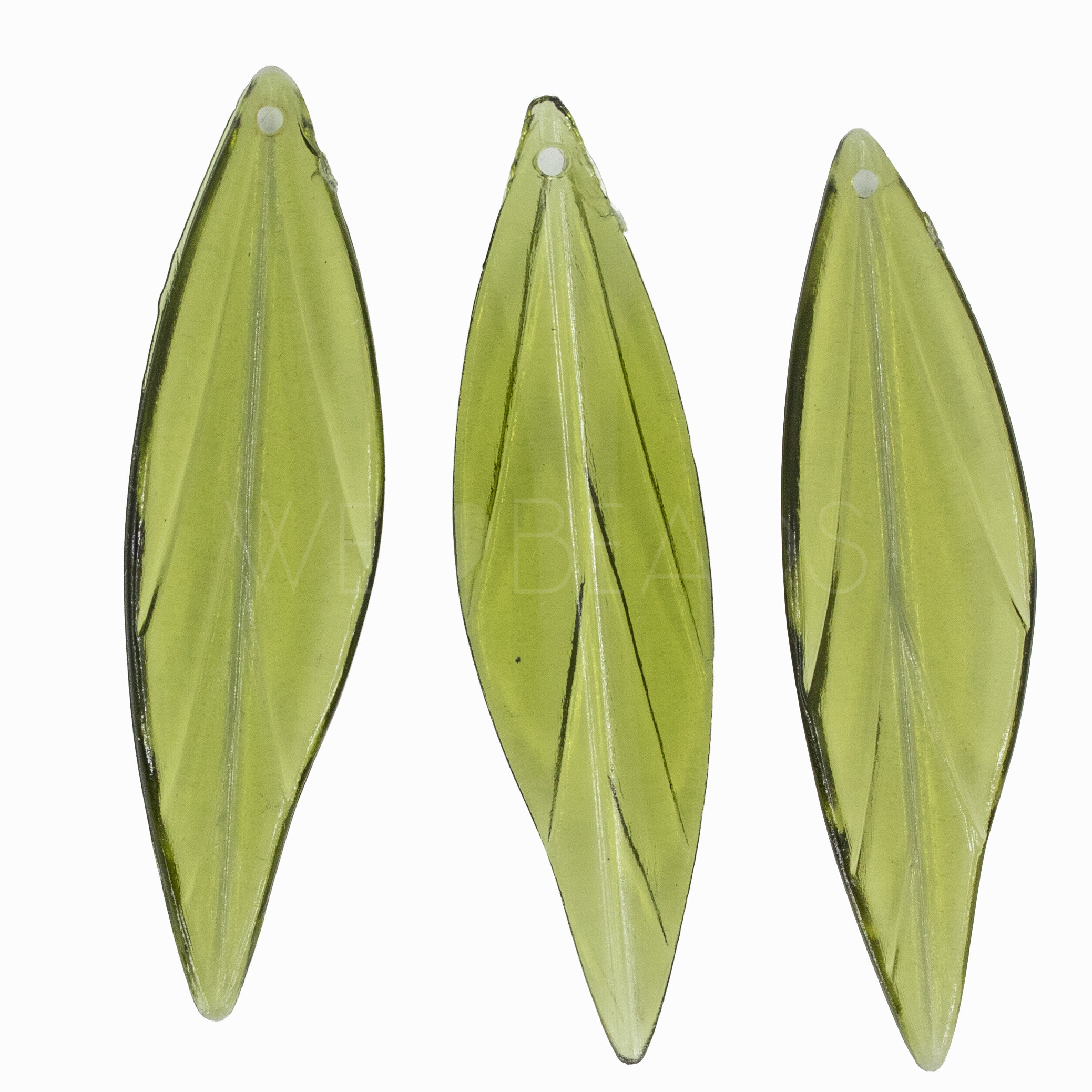 49mm Blatt Anhänger in schlammgrün