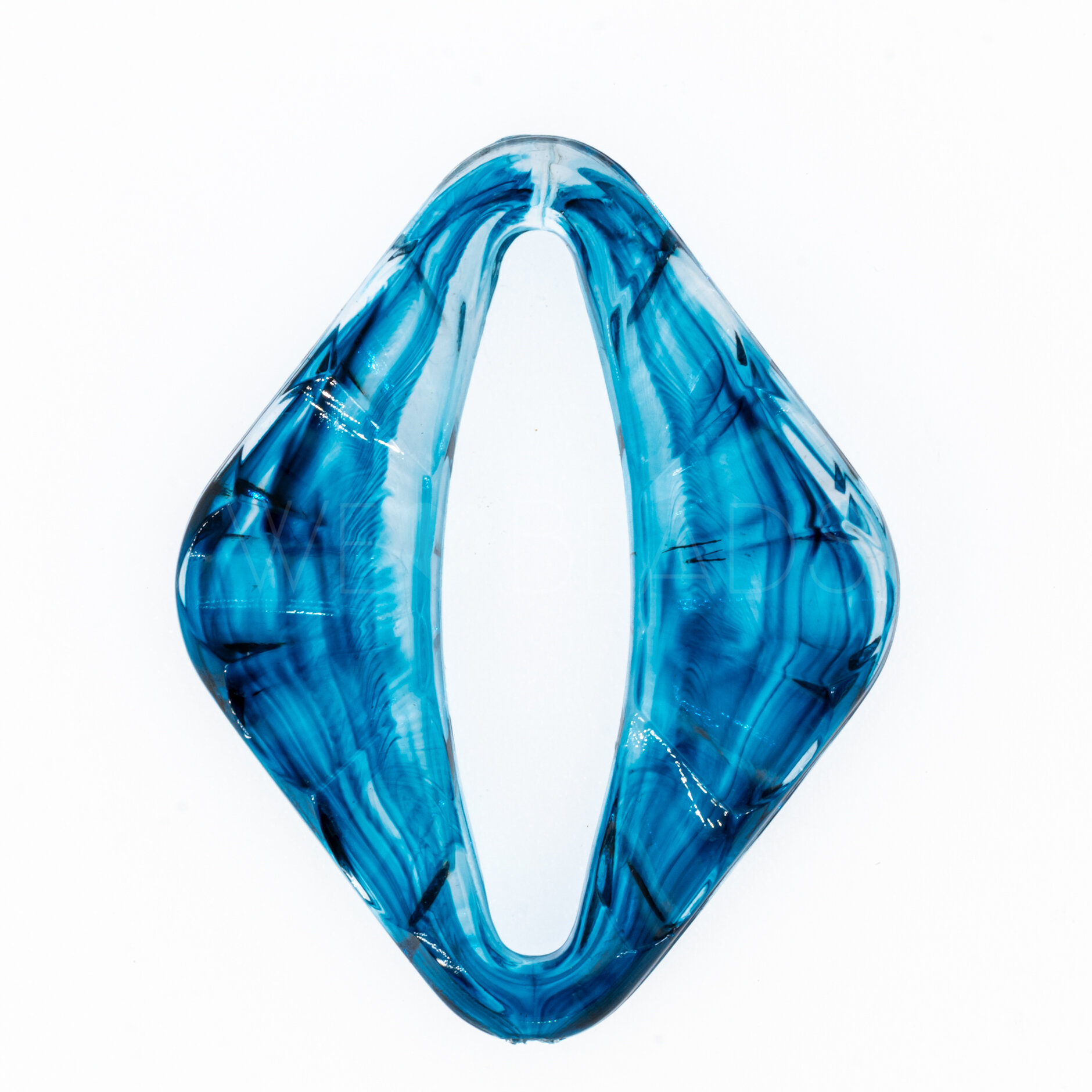 53x43 Ring Raute in Lagunenblau