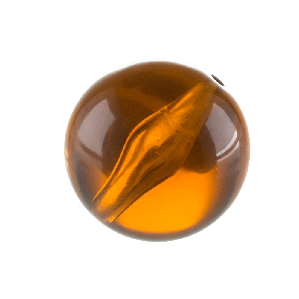 20mm Roundbead in mahagony brown Translucent