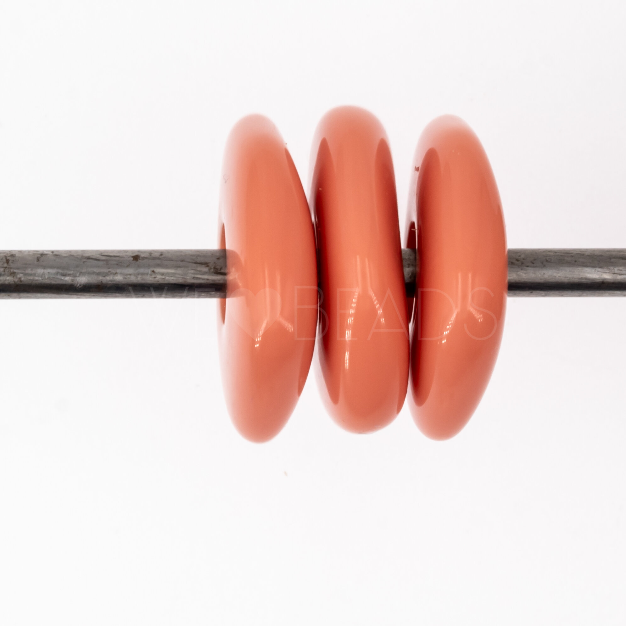 20mm Donut Beads in salmon corall