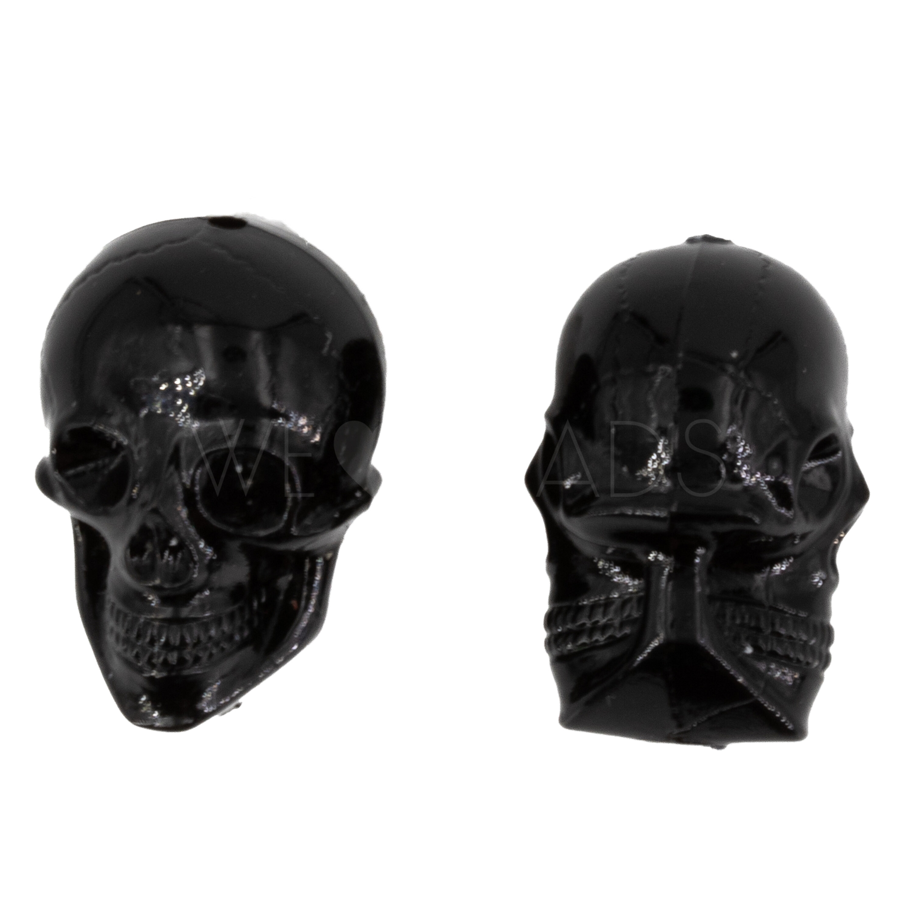 20x14 Totenkopf Perle in schwarz