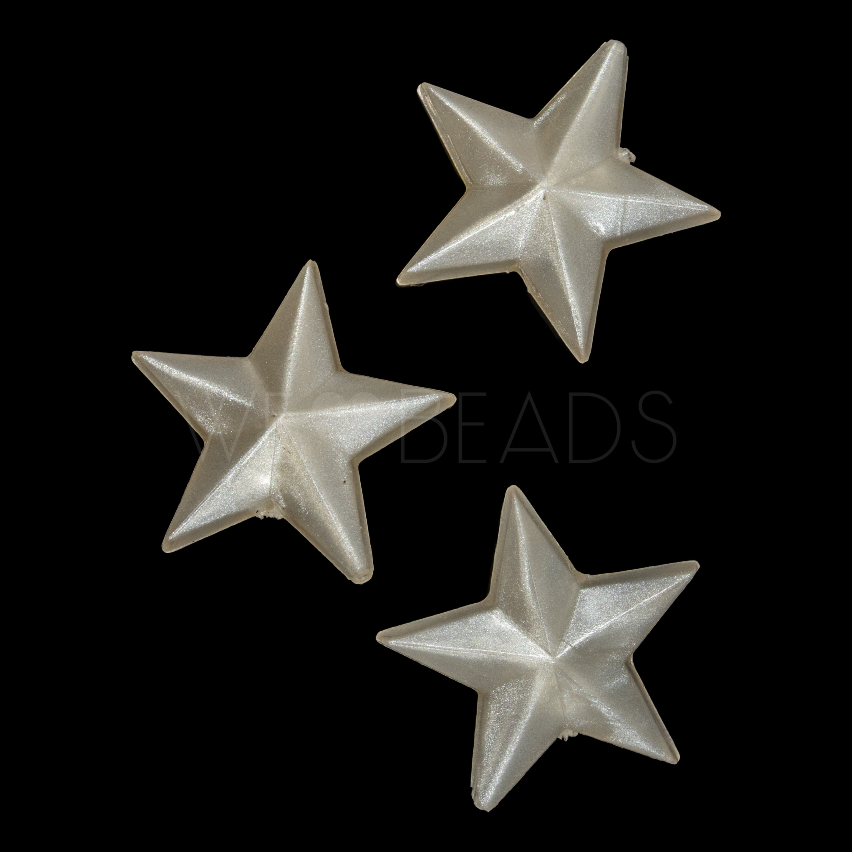 14mm Star Beads in champagne