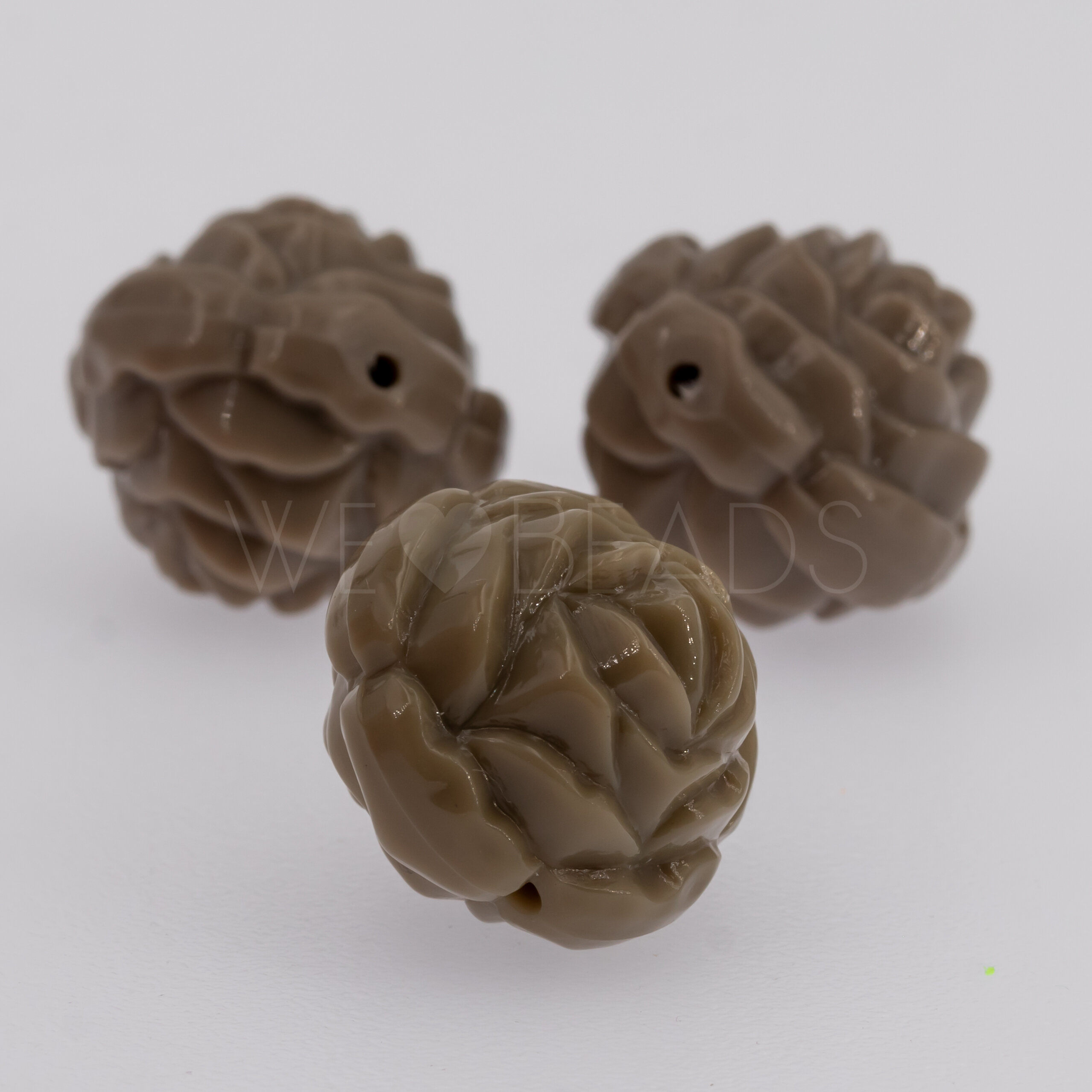 14mm Rose Perle in schlammgrau