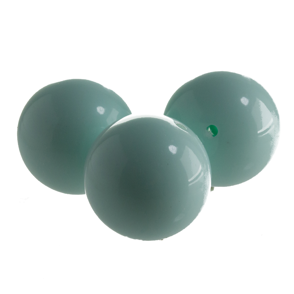 10mm Rundperle in  gletscherblau Satt