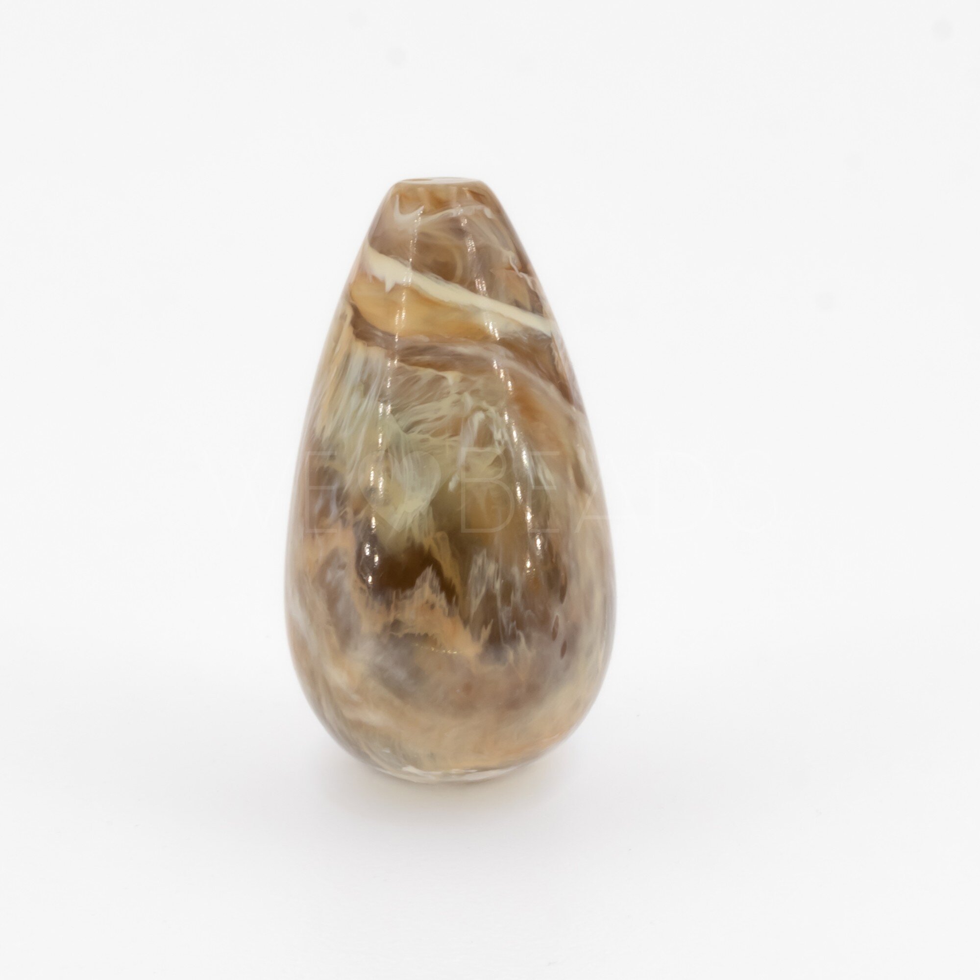 26x14 Tropfen perle in grünbraun