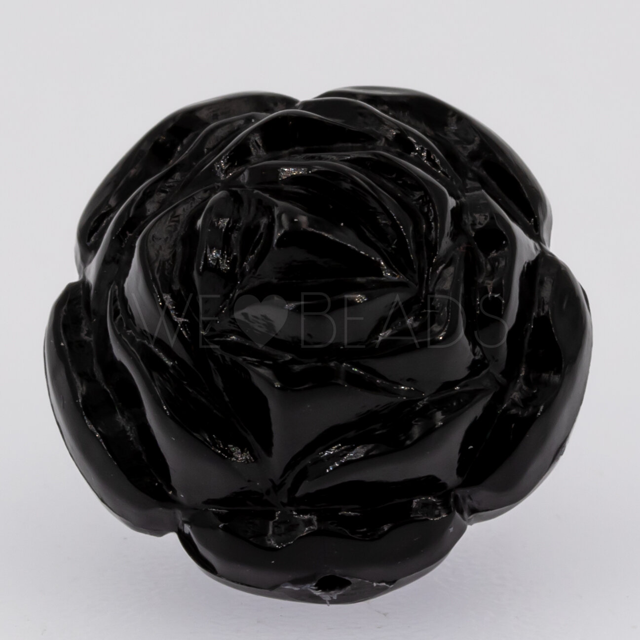 10mm Rose Perle in schwarz