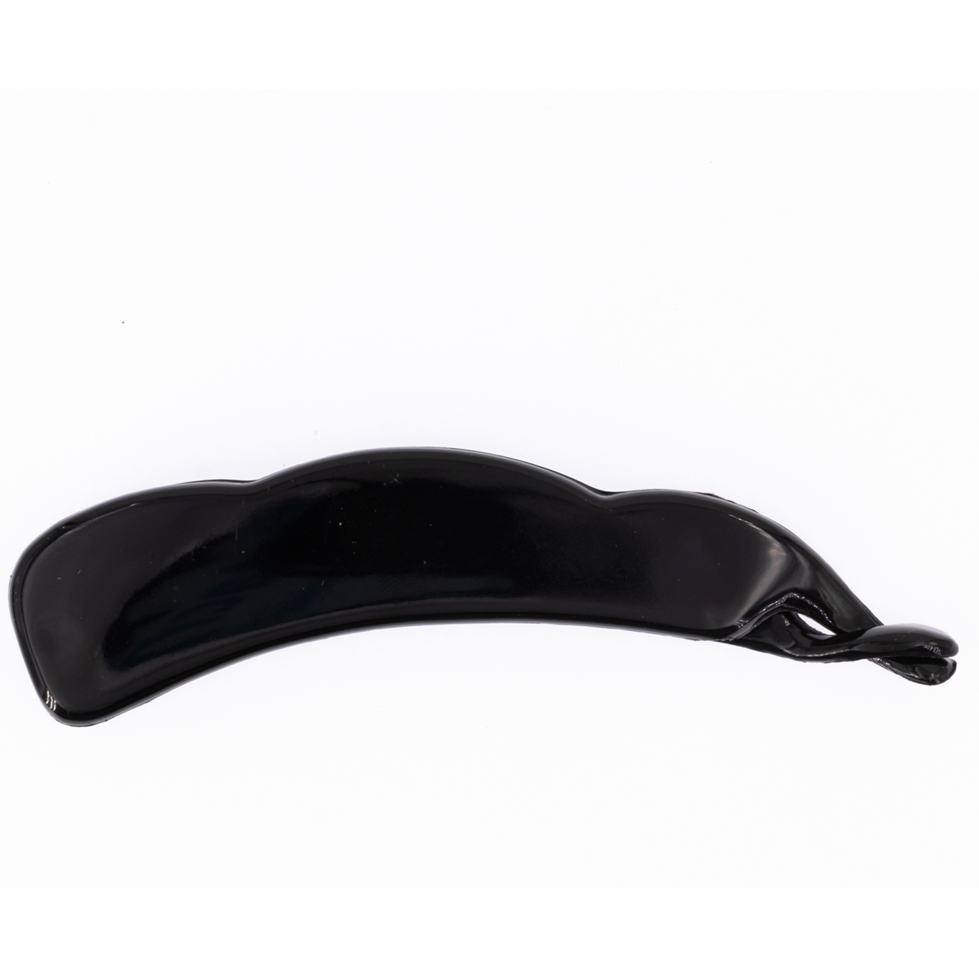 10cm Bananenspange in schwarz Satt, medium