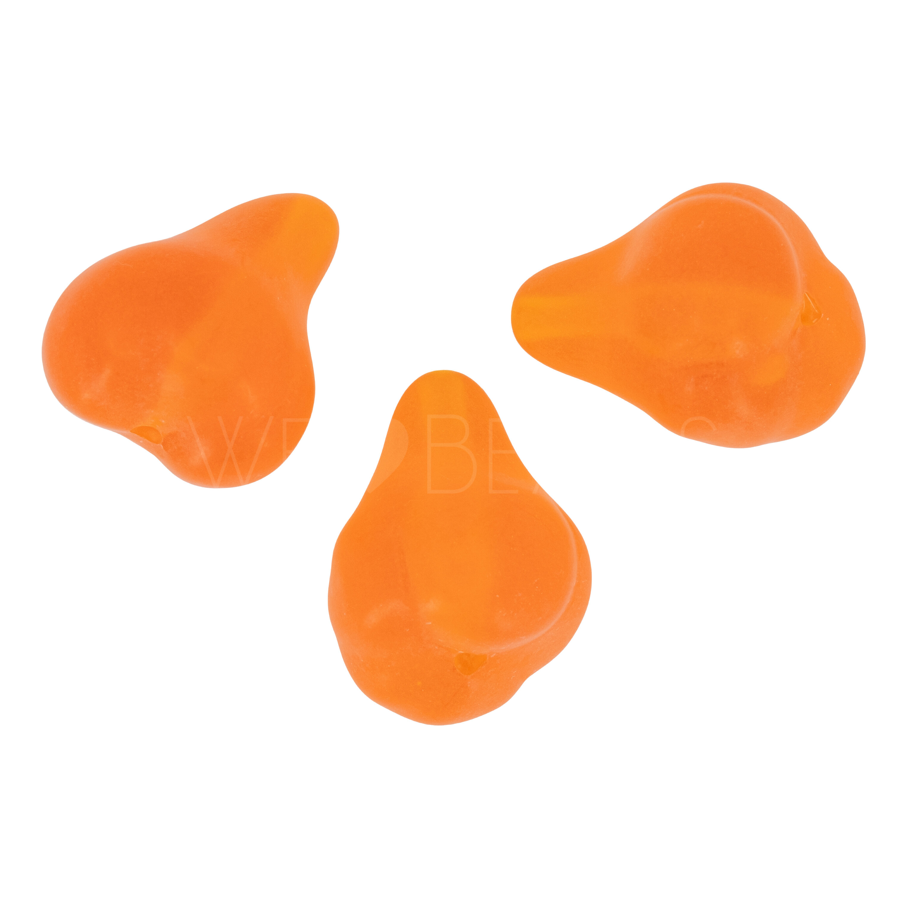 32x26 Pear Beads in orange red
