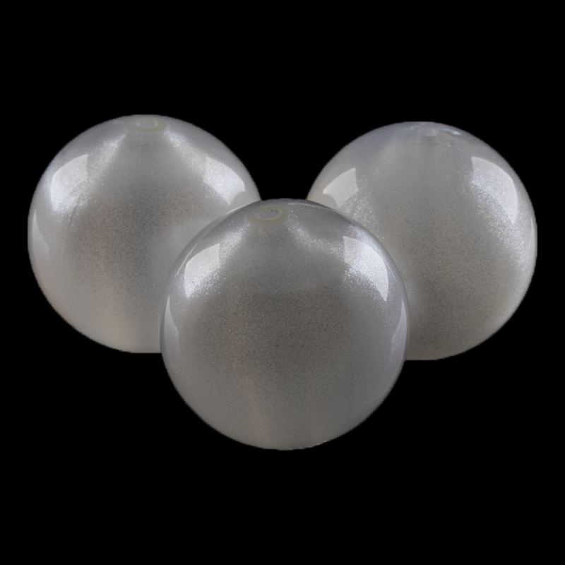 22mm Rundperle in  weiß / Glitter Seide