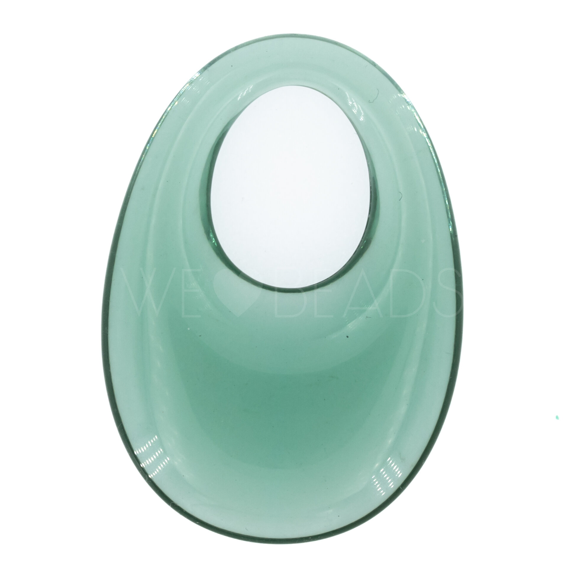 34x25 Elypse Charm in light quarz green