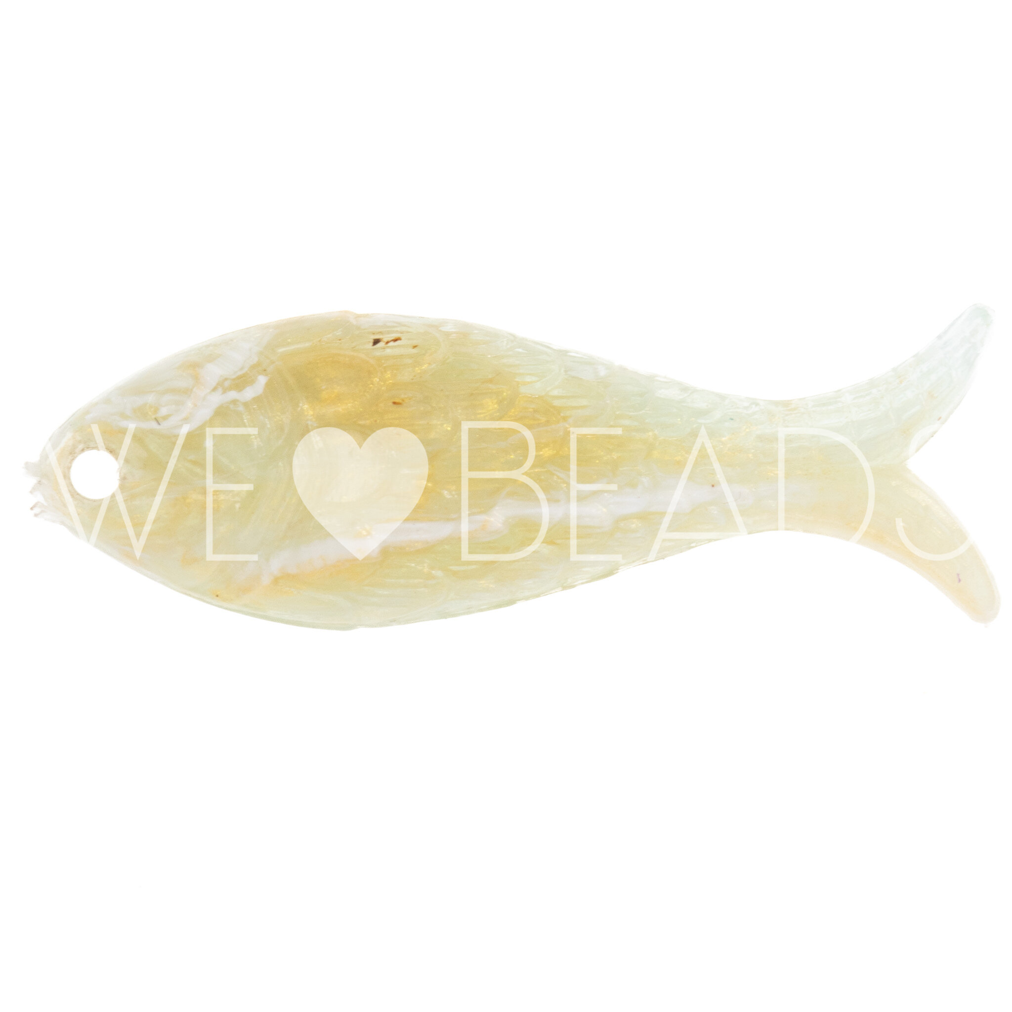 27x9 Fisch Charm in Olive Pearl Marbled