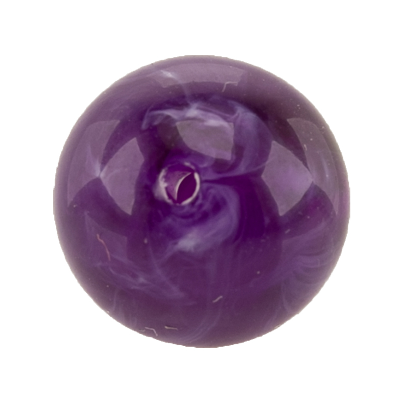 10mm Roundbead in purple violett Marbled