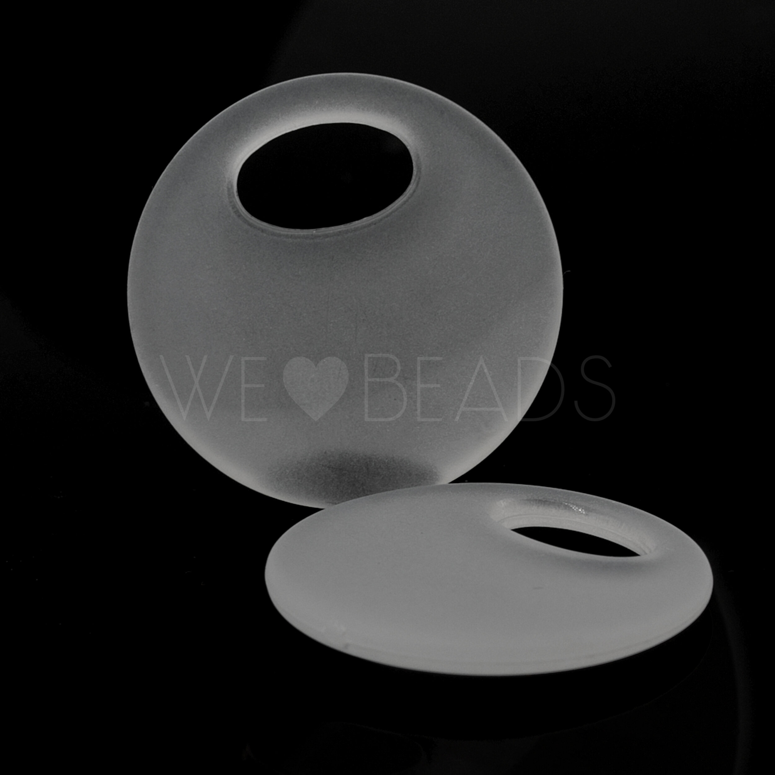 28mm Round Ring in crystall frosted
