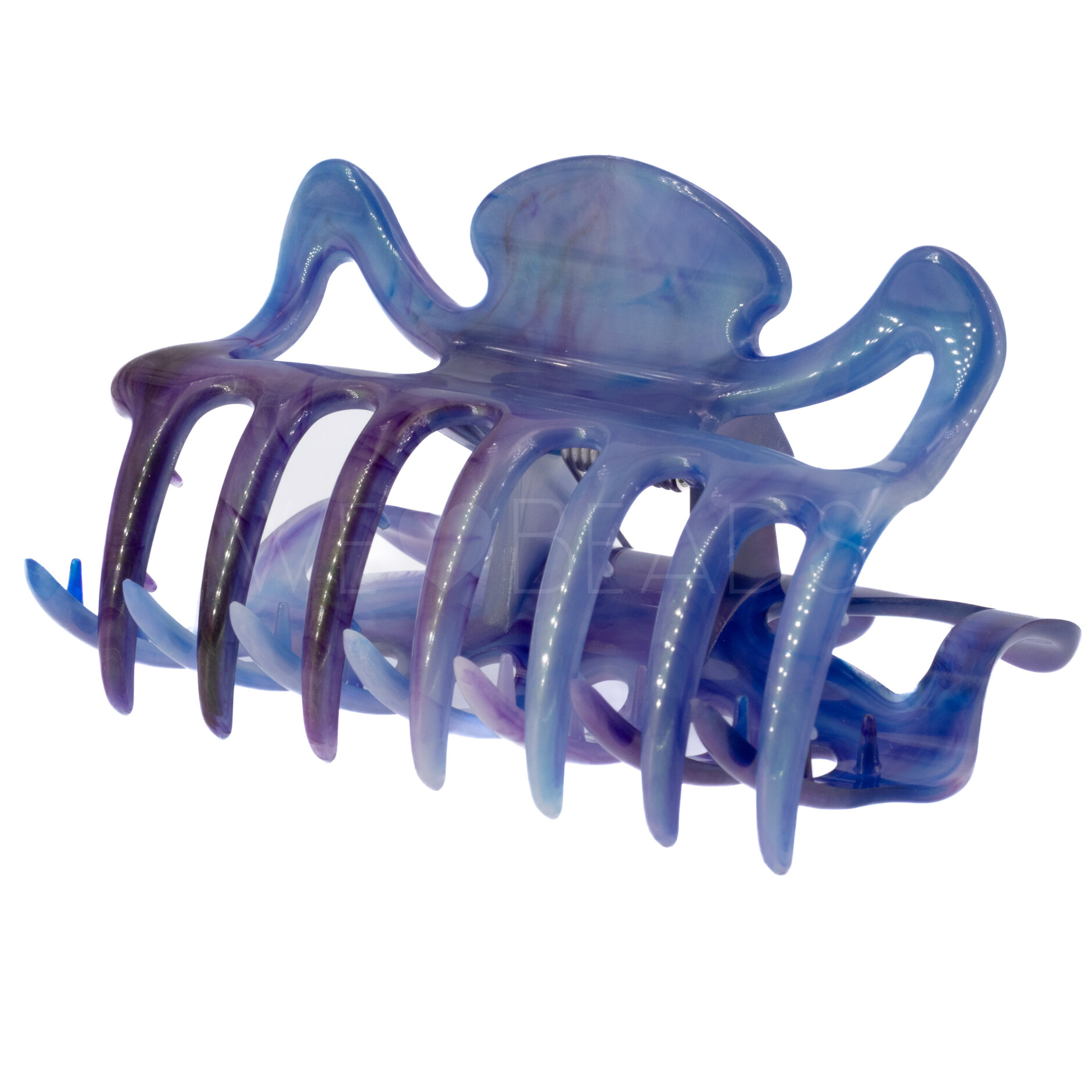 Haarklammer in blau aurora (Large)