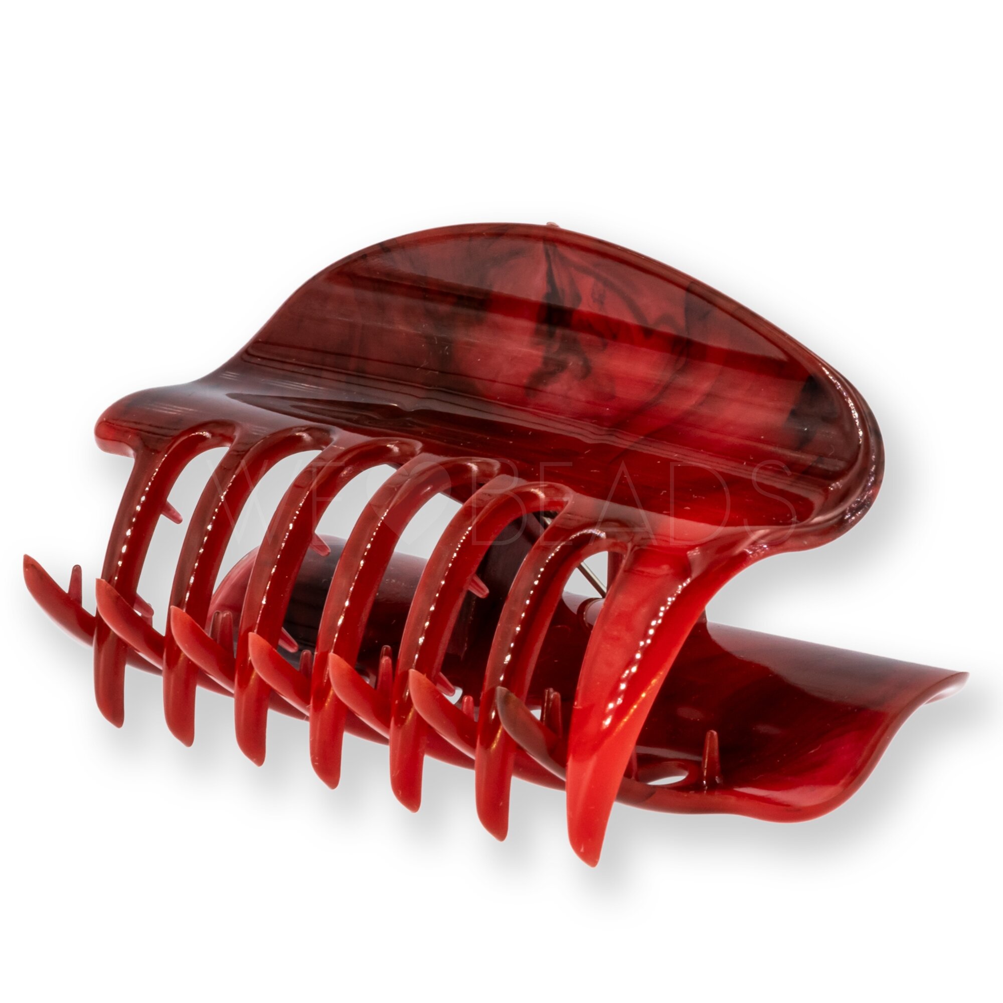 Haarklammer in Weinrot , Large