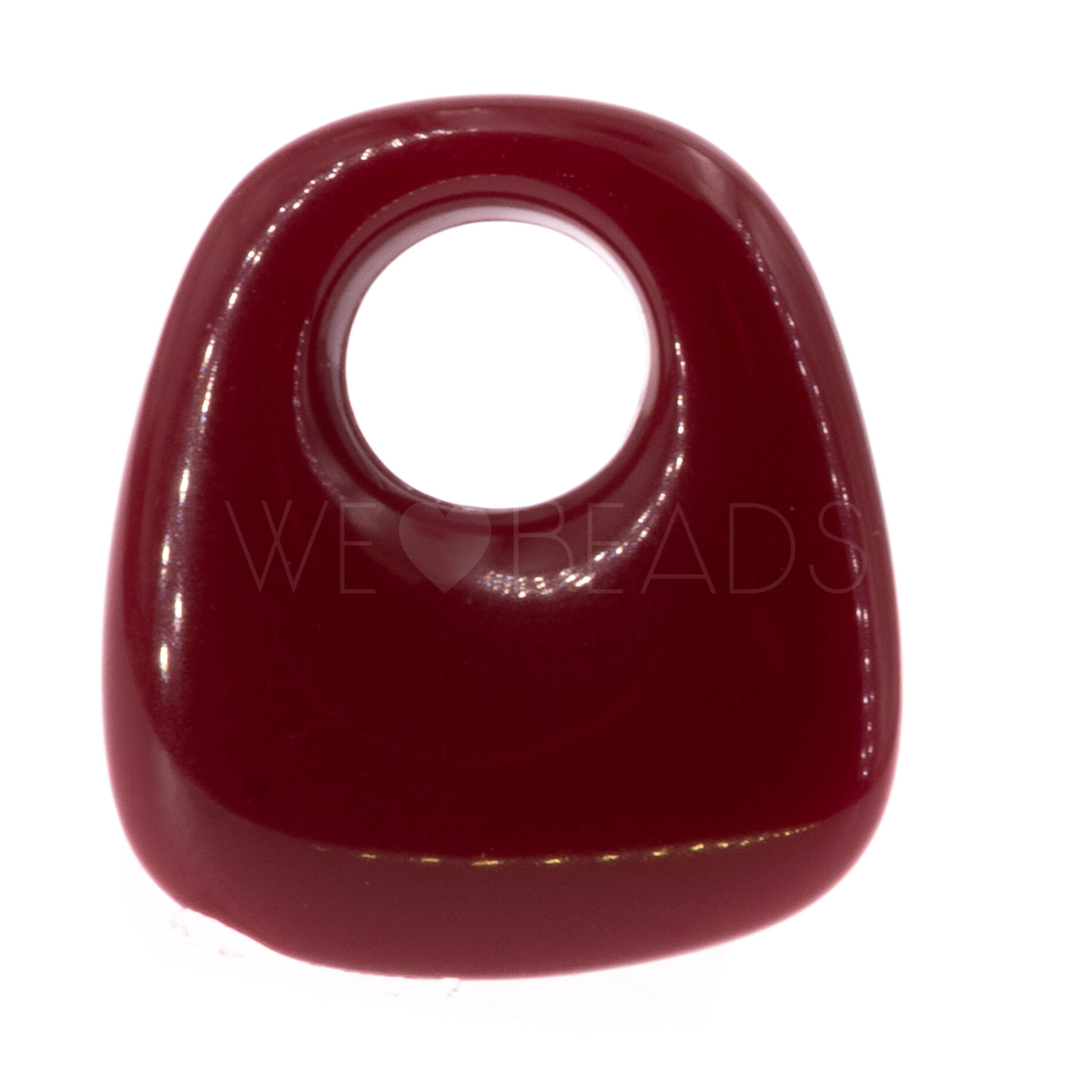 23x21 Trapezium Charm in classic burgundy