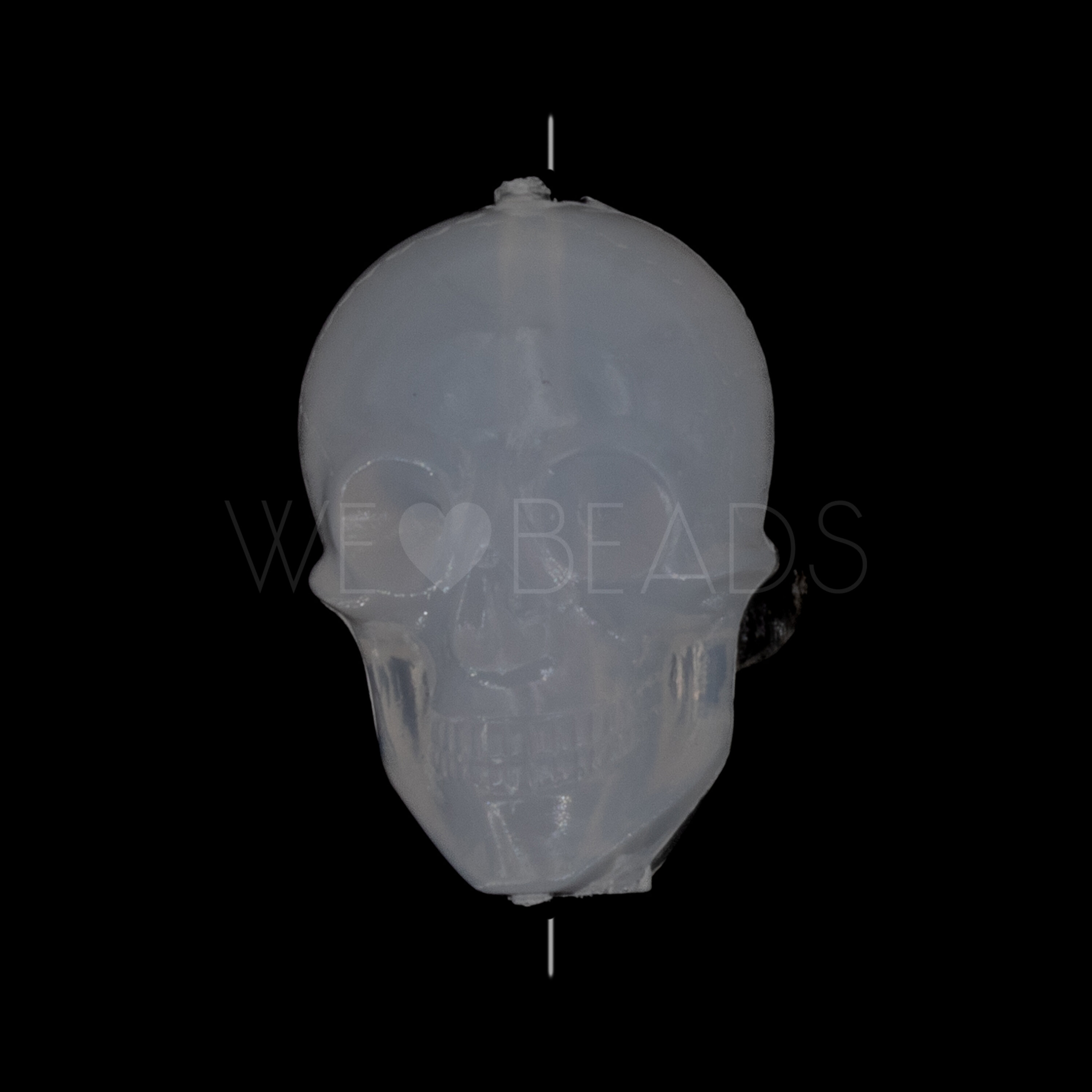 20x14 Totenkopf Perle in weiß 