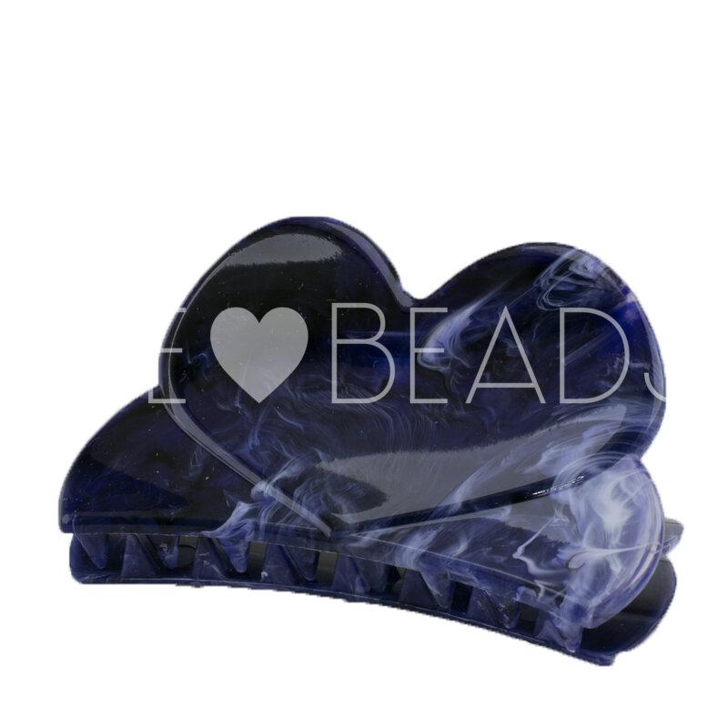 Herz Haarspange in lapisblau Large