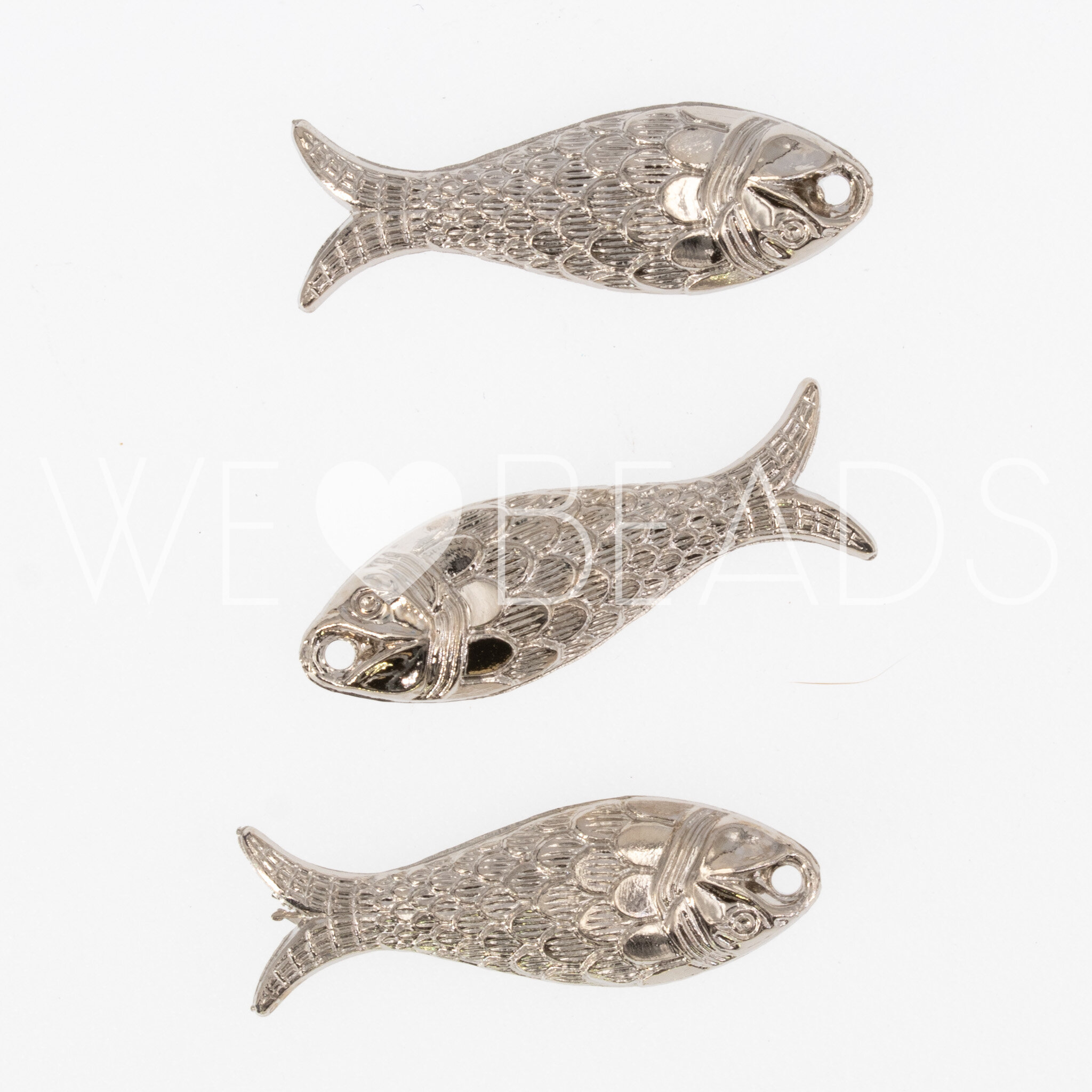27x9 Fisch Anhänger in silber metallic