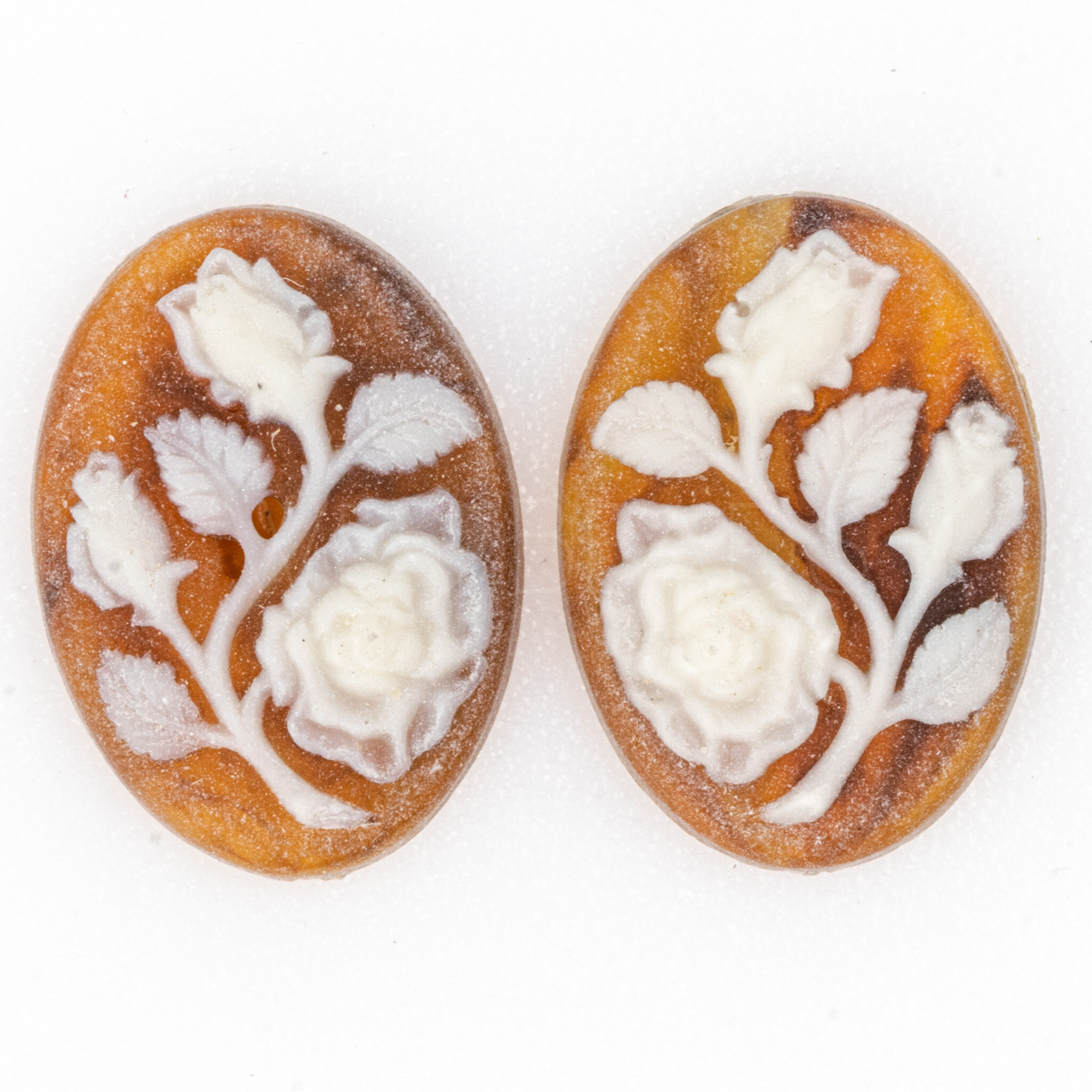 18x13 Kamee oval in Schildpatt / Elfenbein