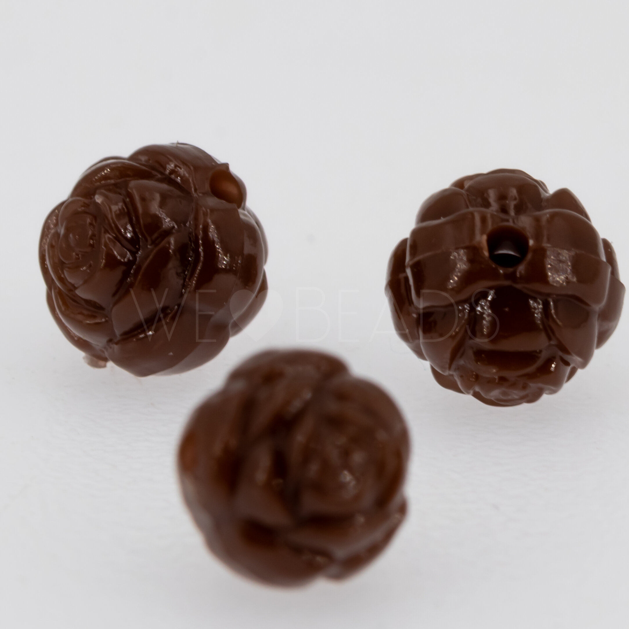 6mm Rose Perle in braun