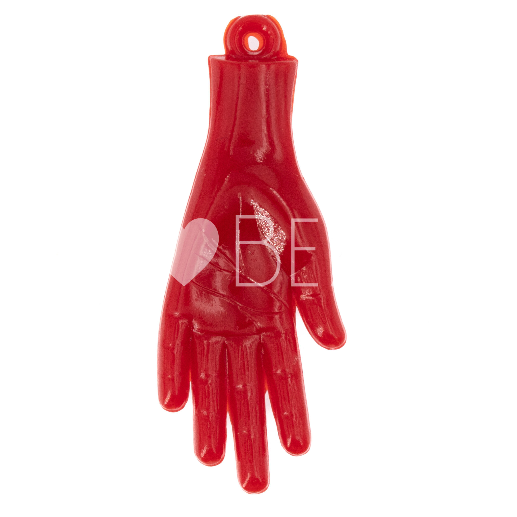 40x16 Hand Anhänger in rot Satt