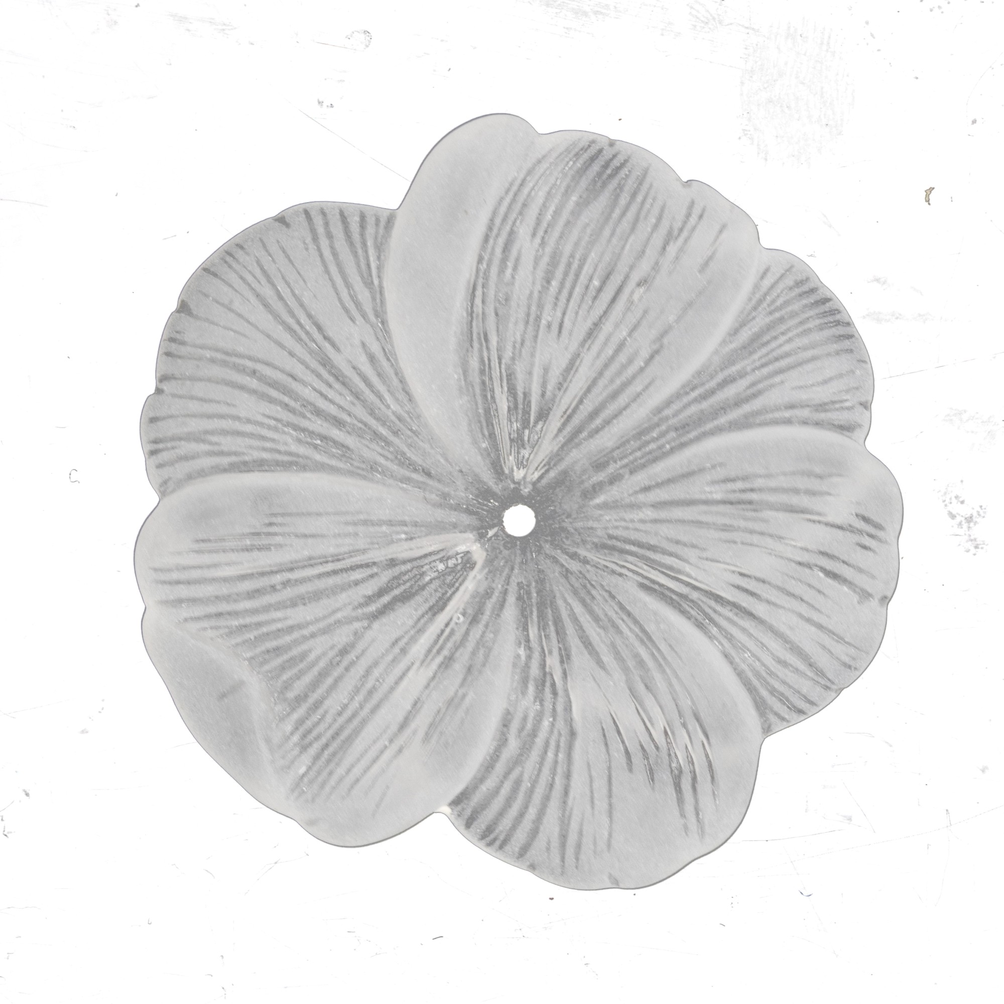 33mm Blume Perle in Kristall matt