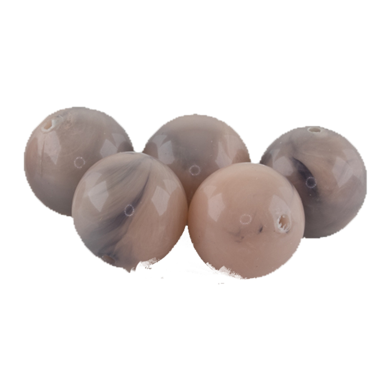 12mm Roundbead in smoke rose Marbled