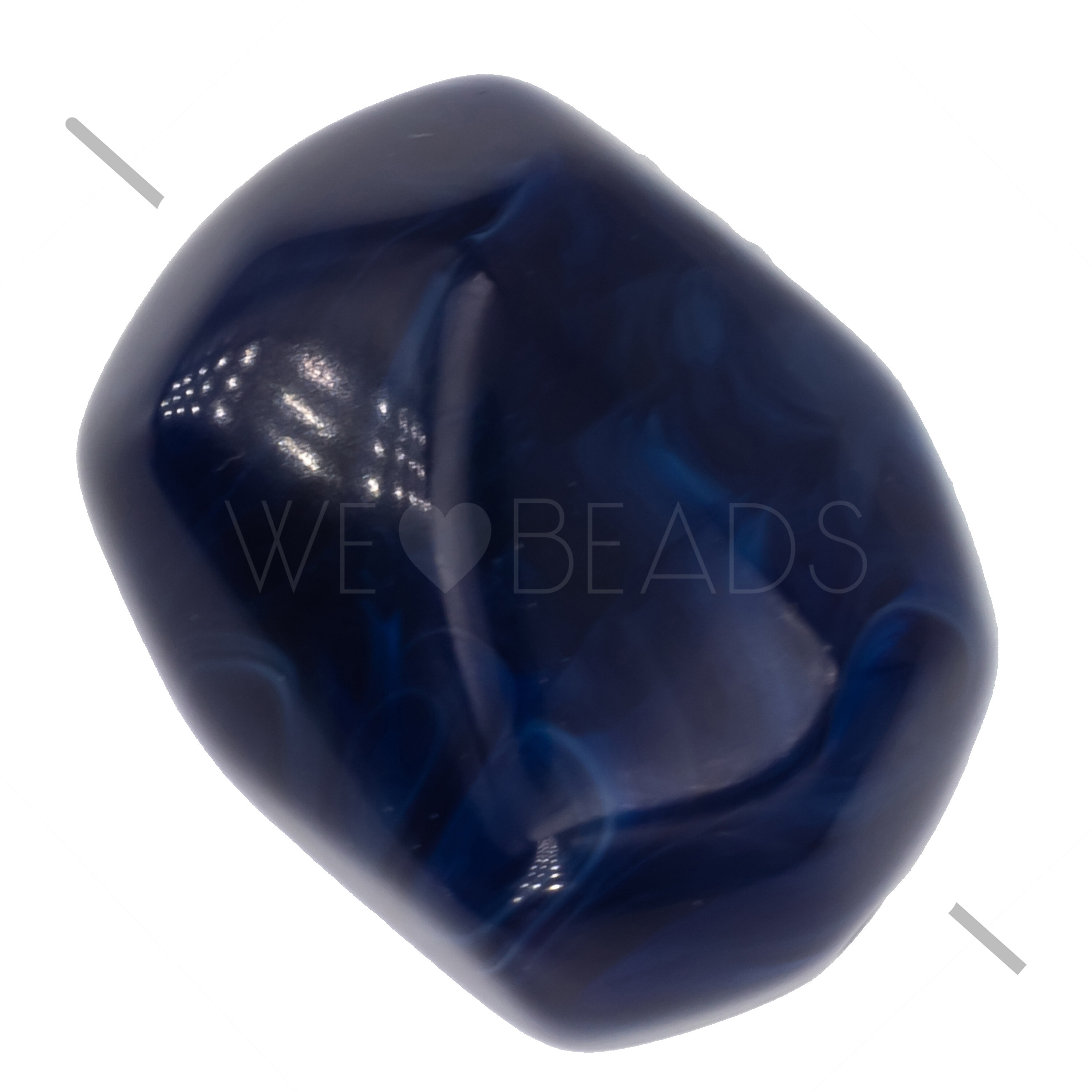 23x18 baroque Beads in blue marble