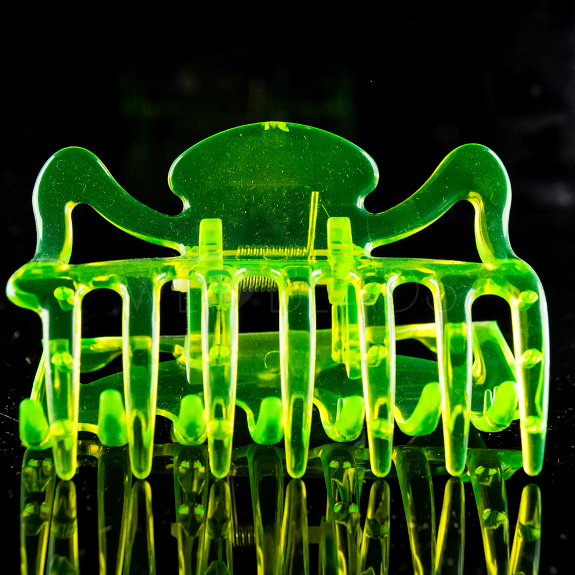 Haarklammer in neon gelb (Large)