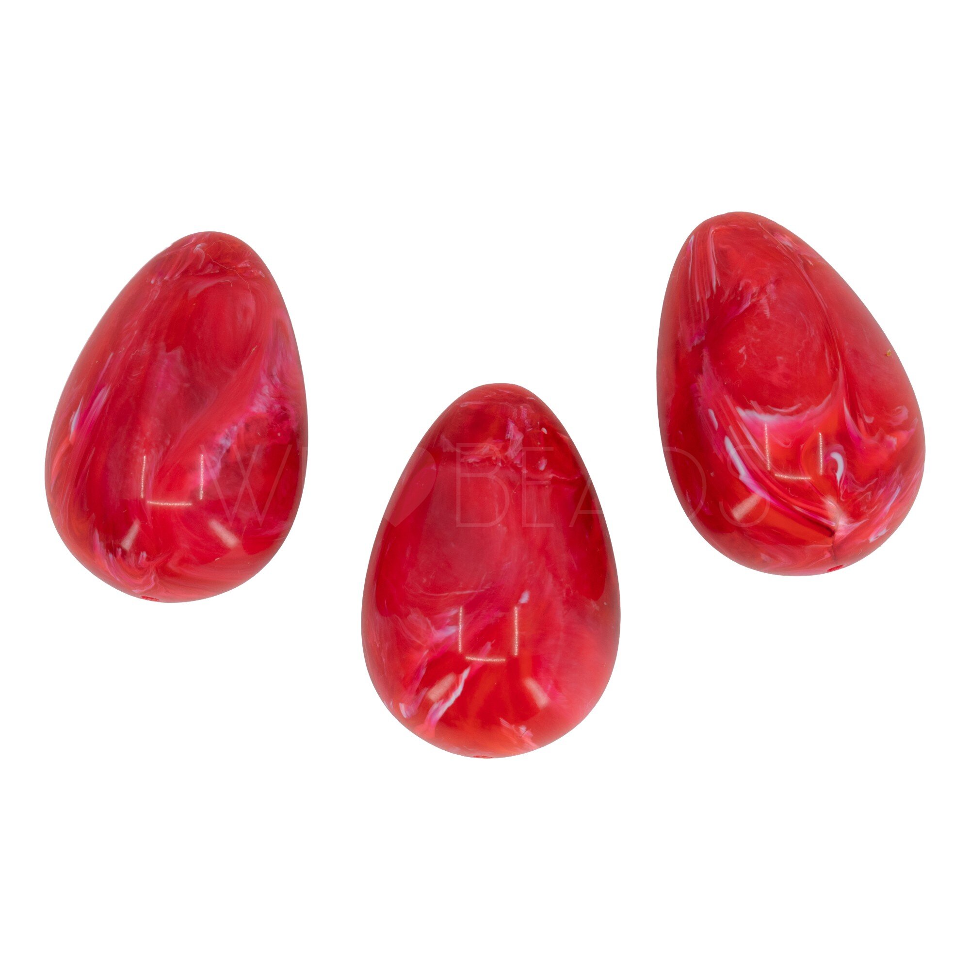 32x22 drop Beads in venetian red